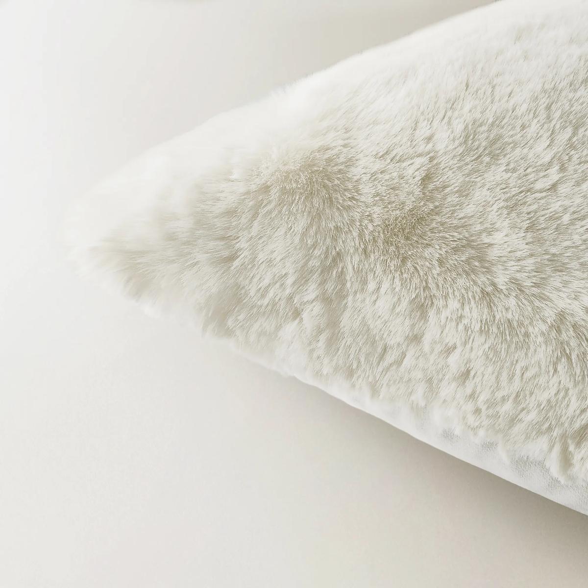 Shay Faux Fur Floor Pillow 30" - Ivory