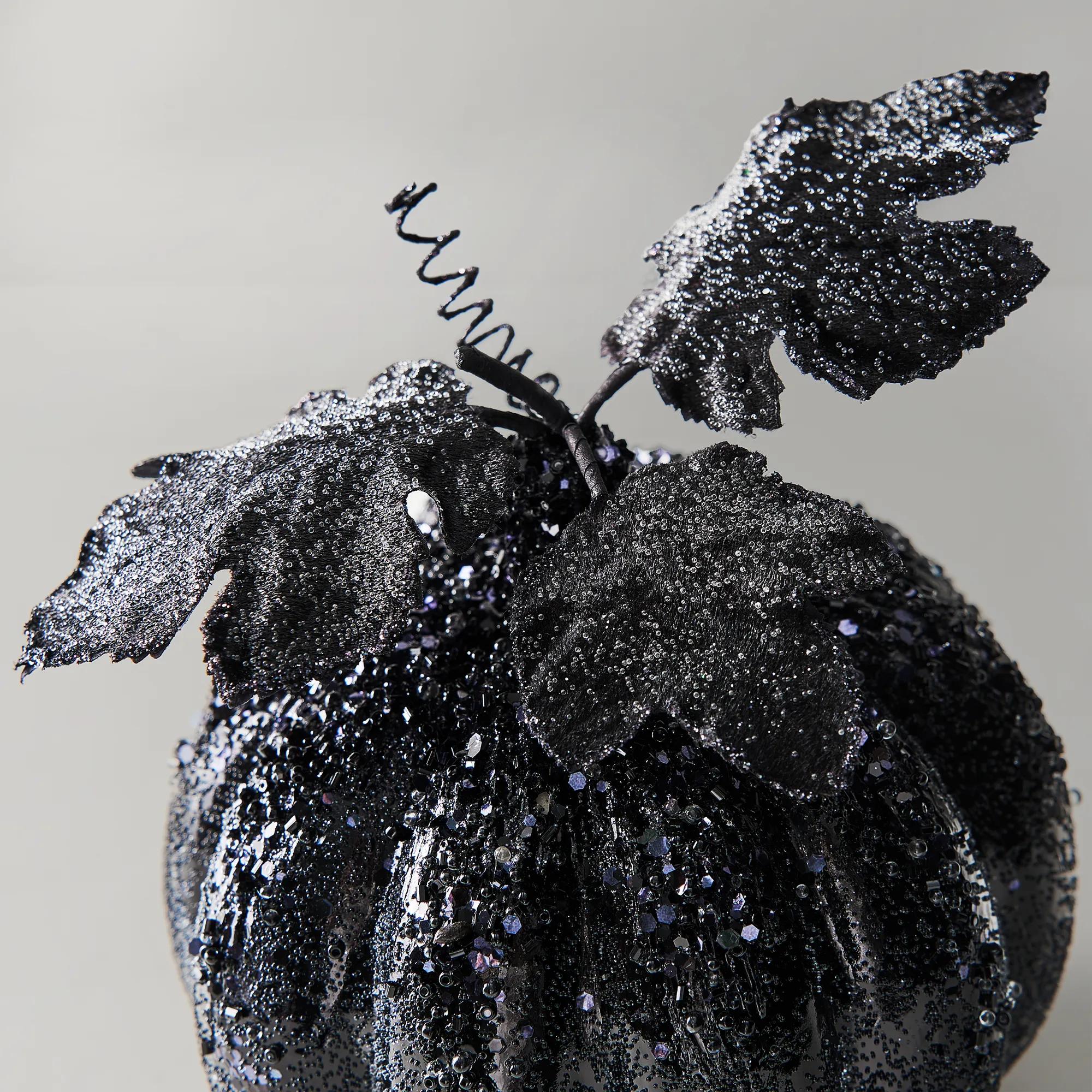Beaded Pumpkin-Black