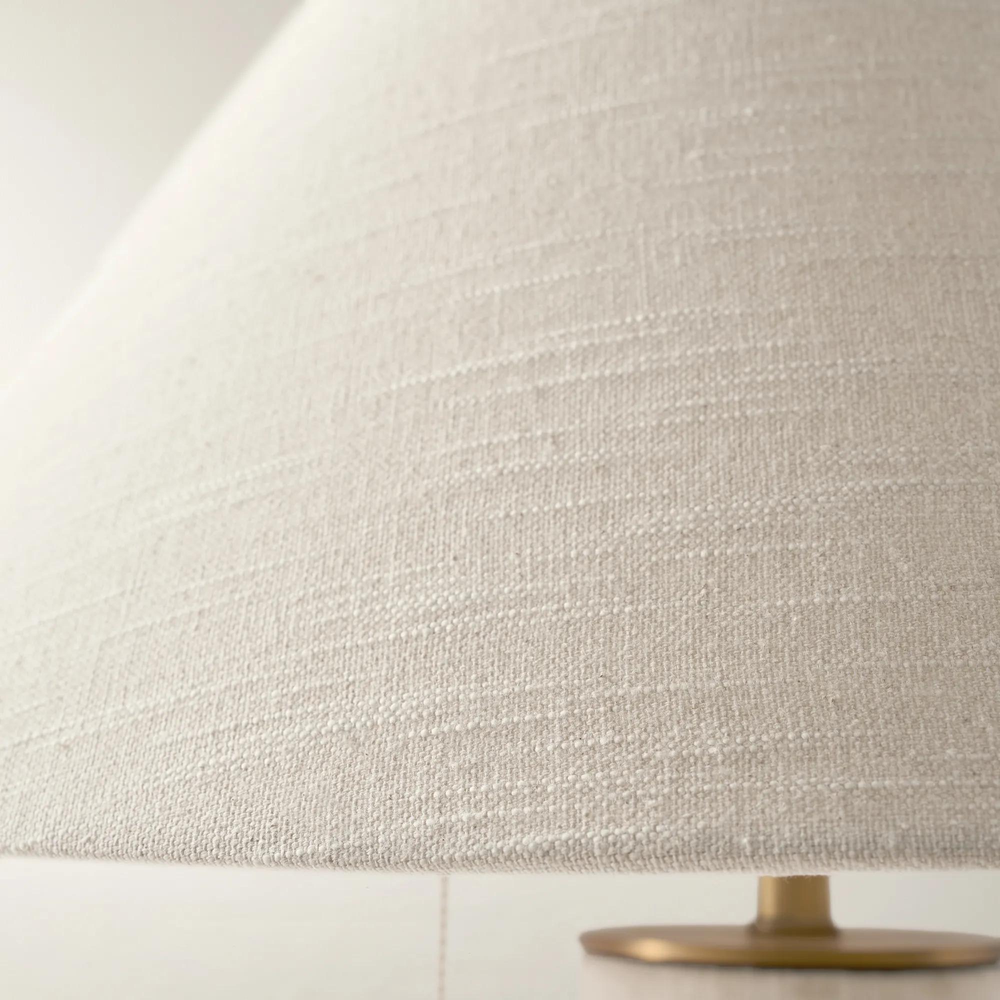 Della Linen & Brass Floor Lamp