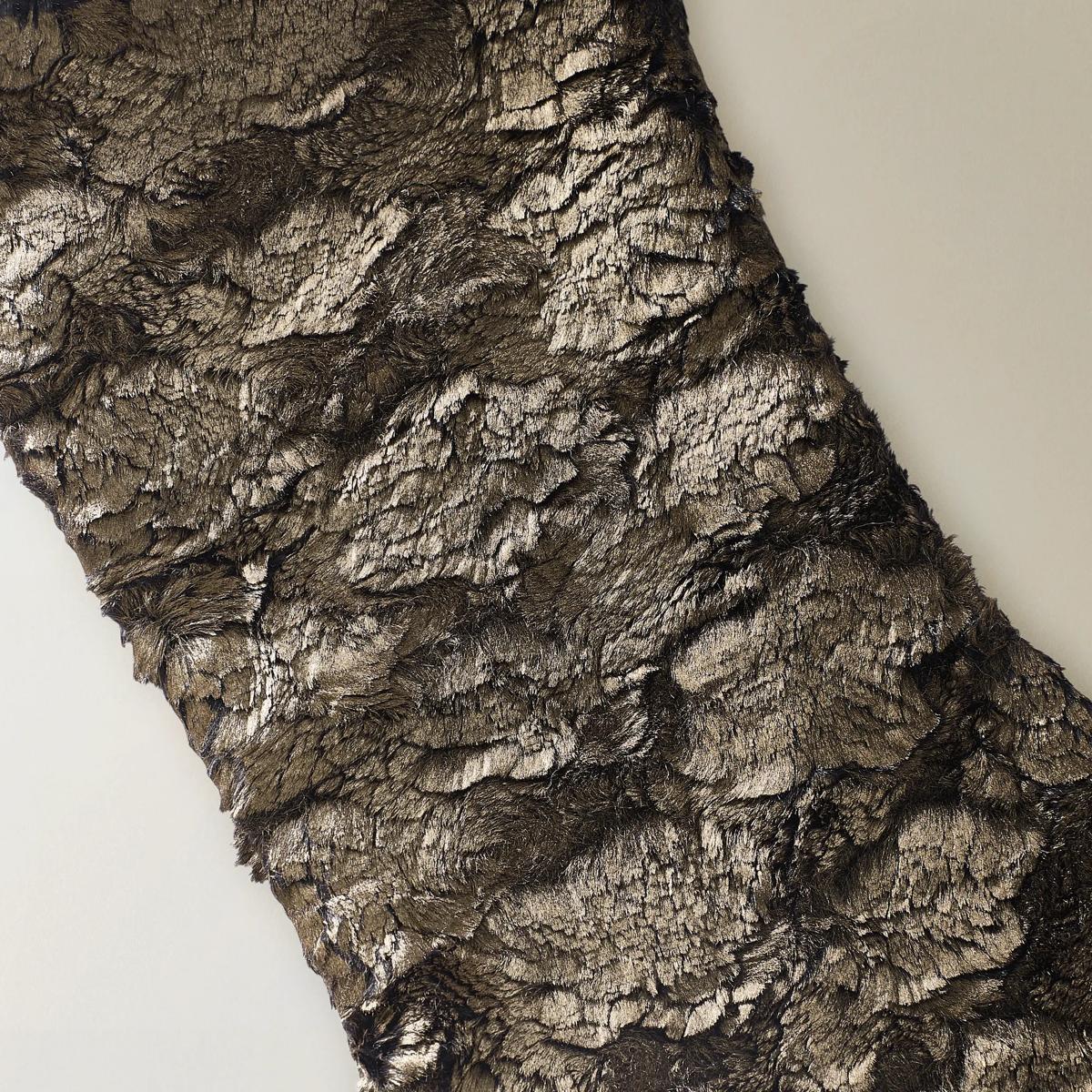 Celeste Metallic Faux Fur Stocking - Bronze