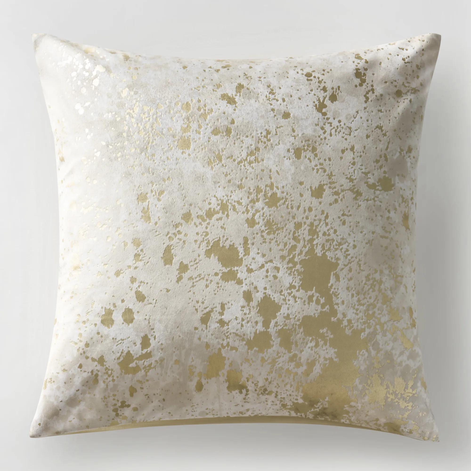 Metallic Splatter Pillow 22"