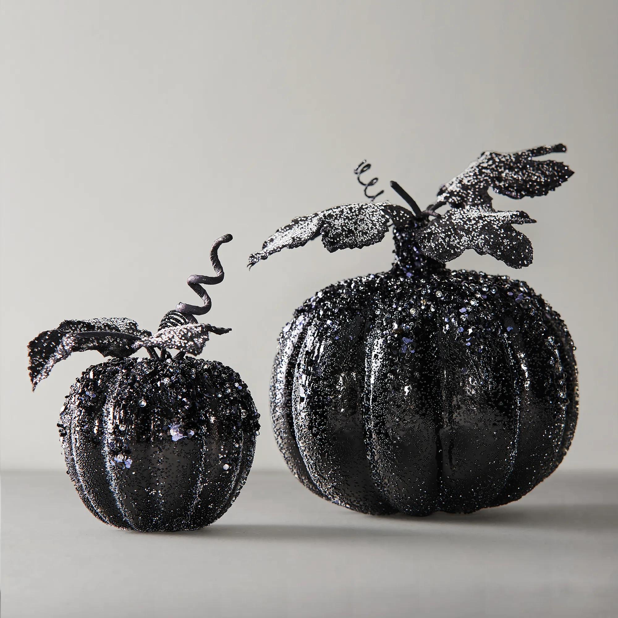 Beaded Pumpkin-Black