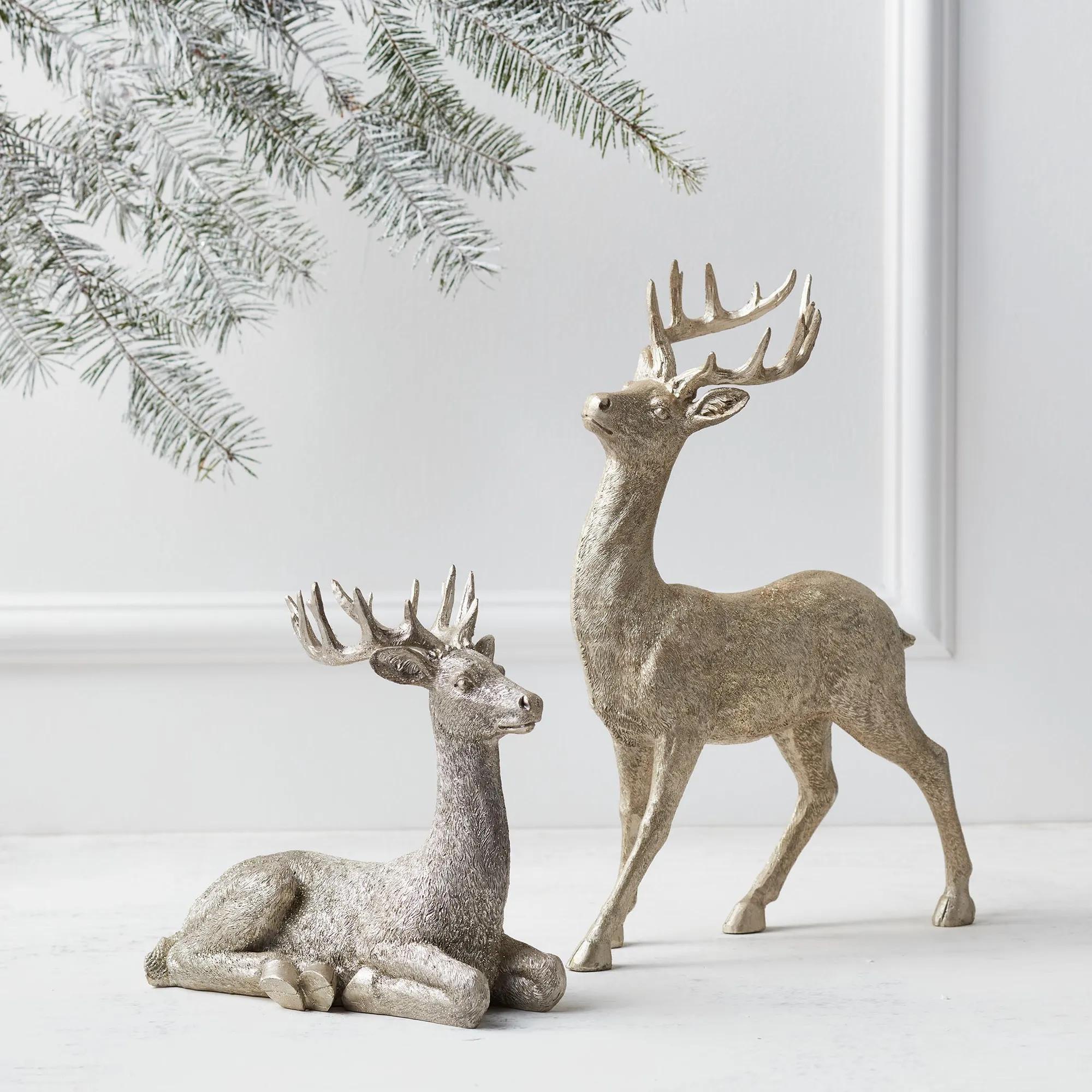 Majestic Deer Champagne Resin 8"