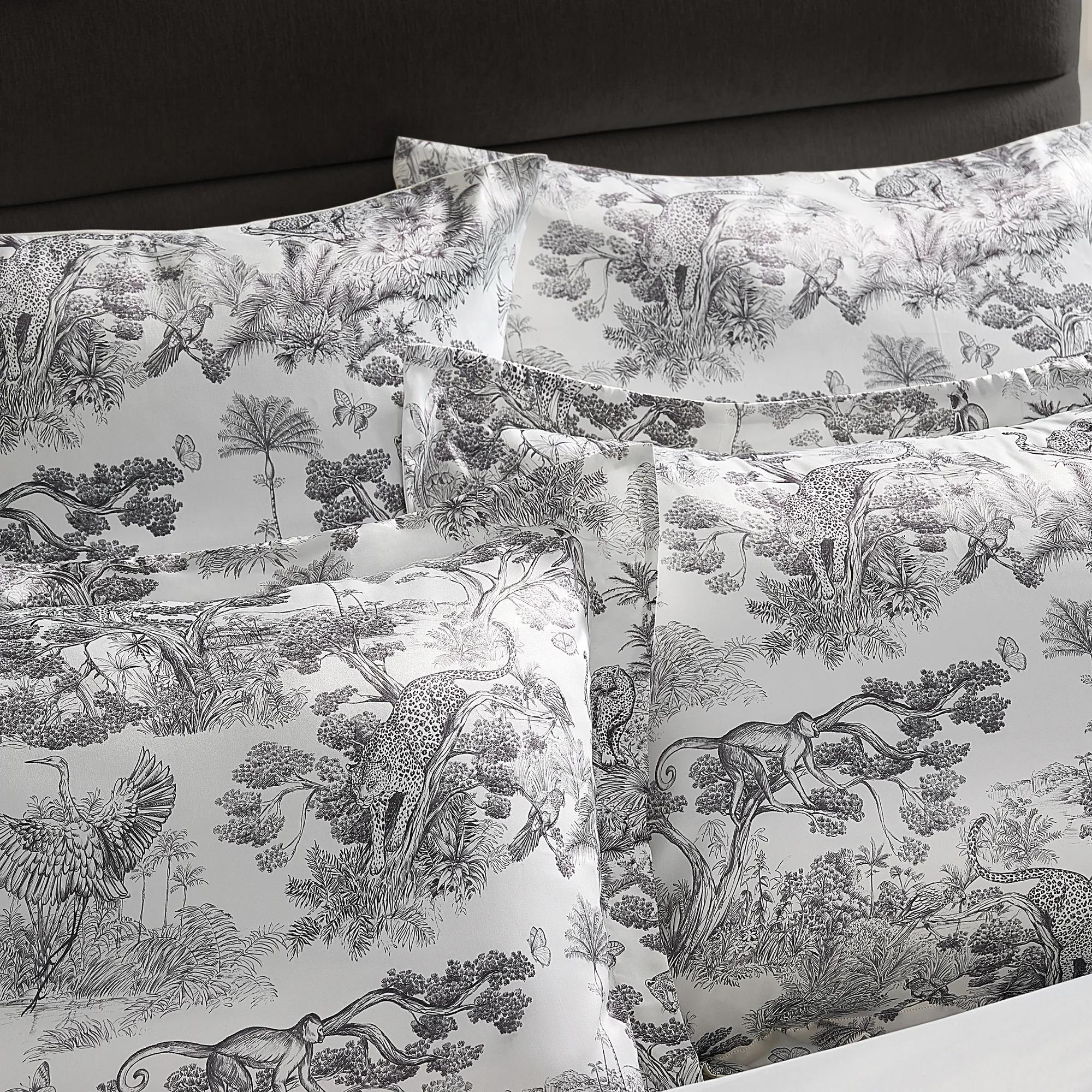 Jungle Toile Bedding Set - Ivory/Black