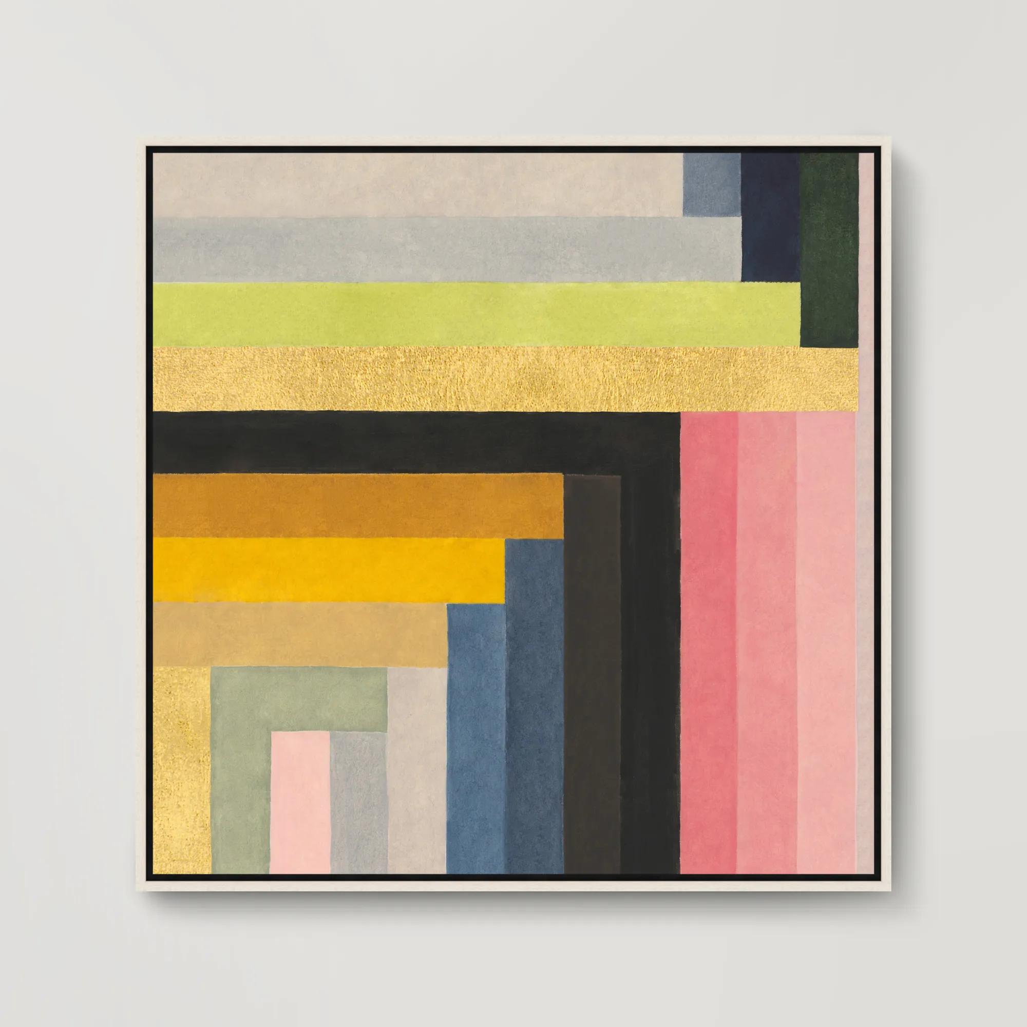 Gold Frame Abstract Art For Interior Design