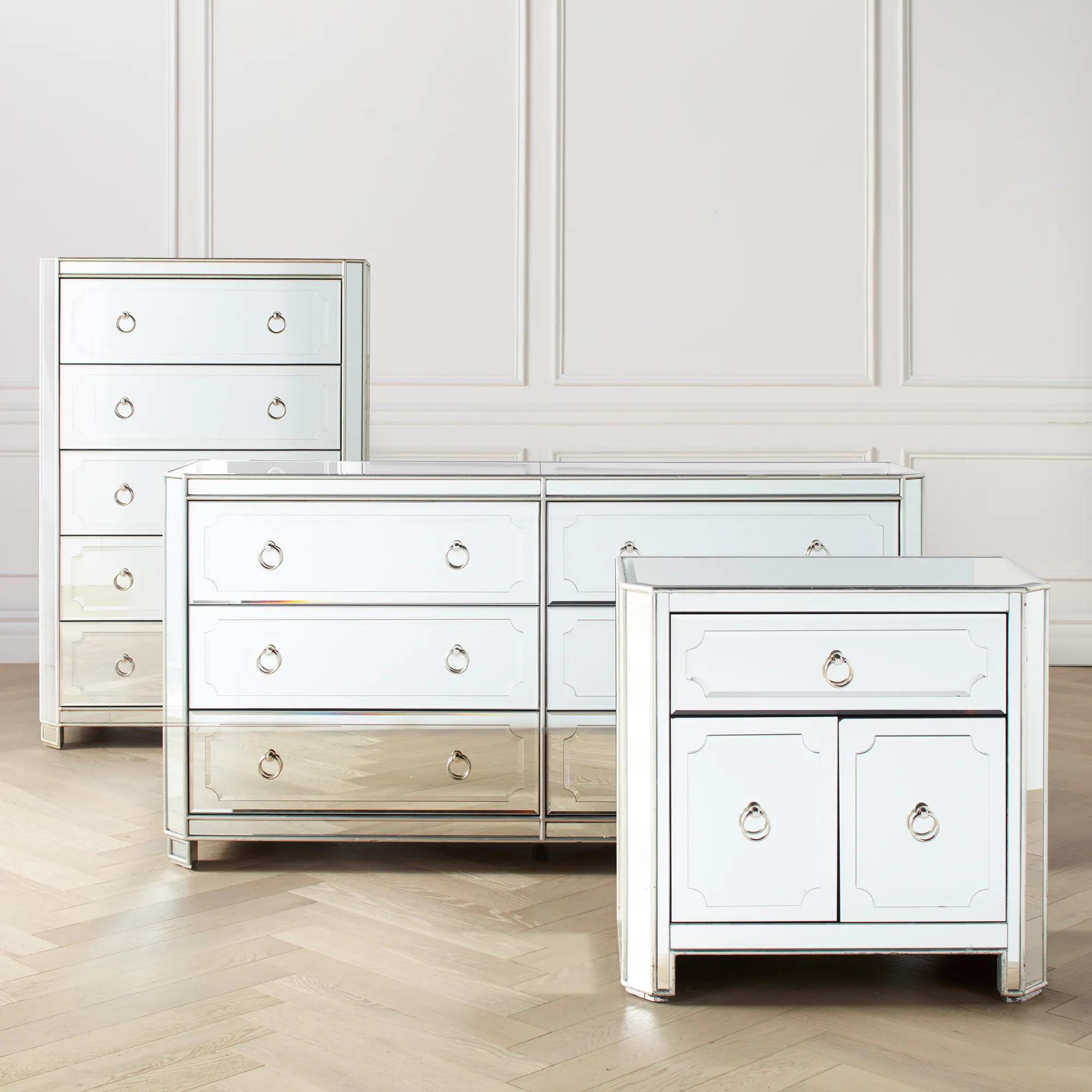 Drawer - 【マリ】 6-Drawer L-Shaped Dresser in Black with Rotatable Desk 47.2