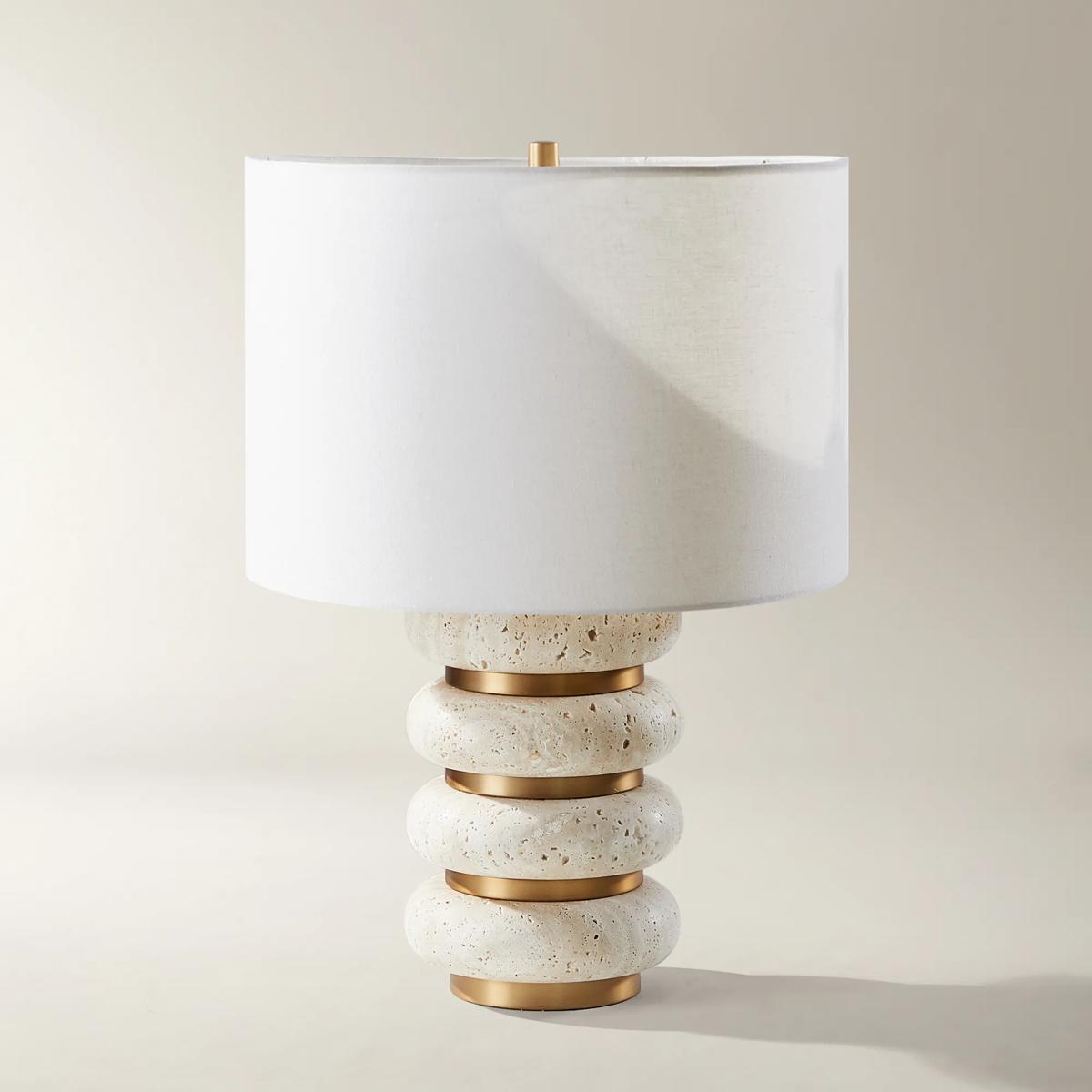 Sloane Travertine Table Lamp