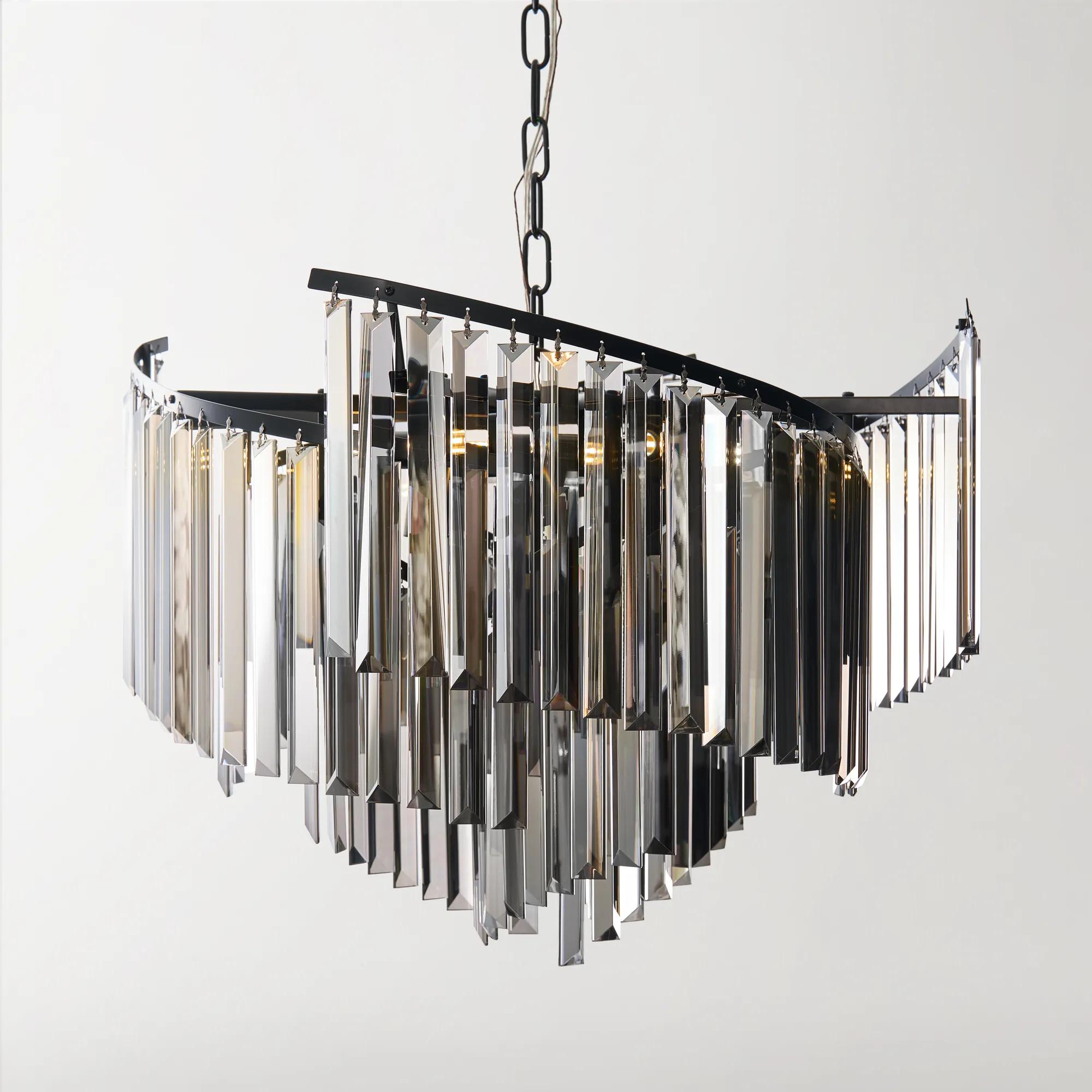 Luxe Spiral Chandelier - Graphite