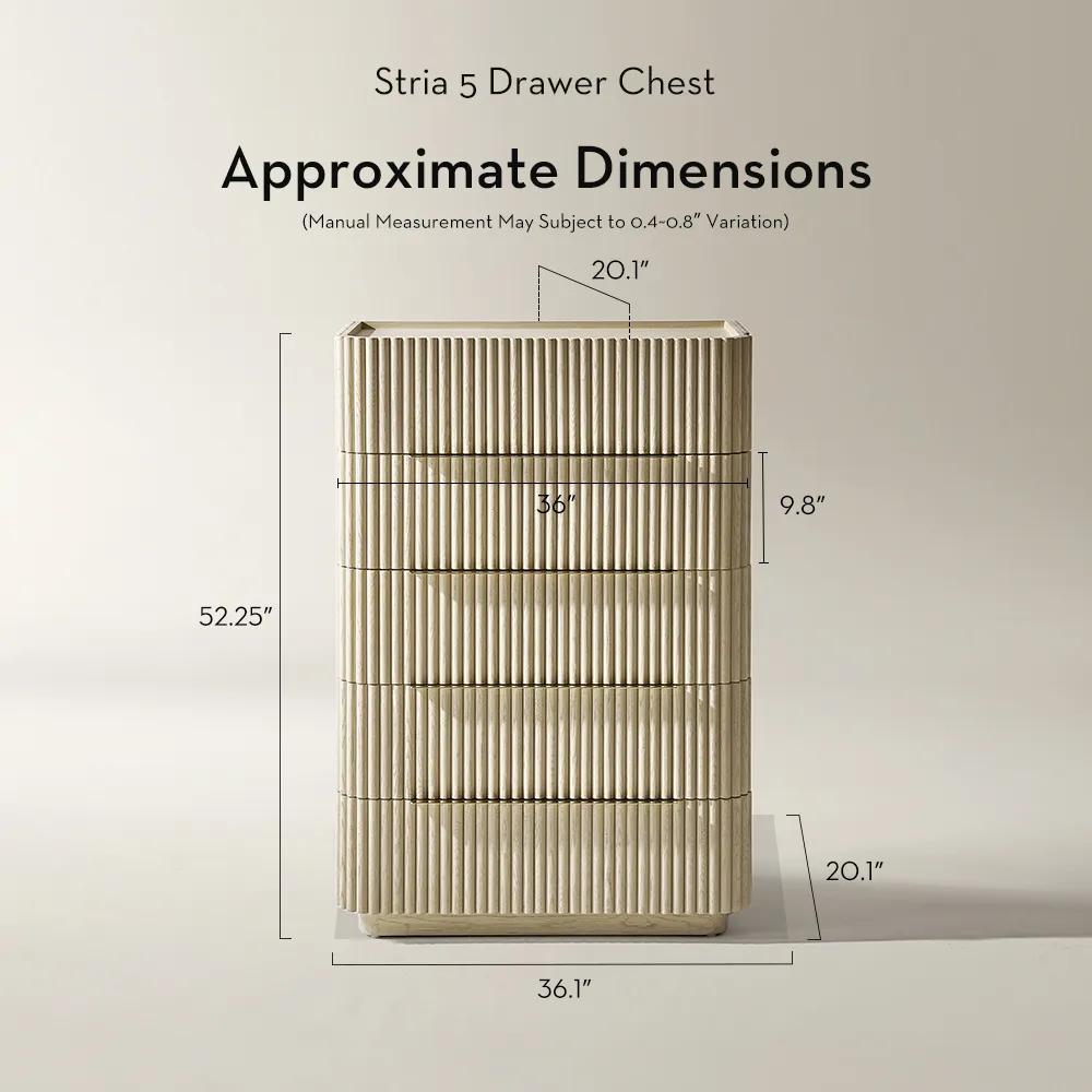 Stria 5 Drawer Chest