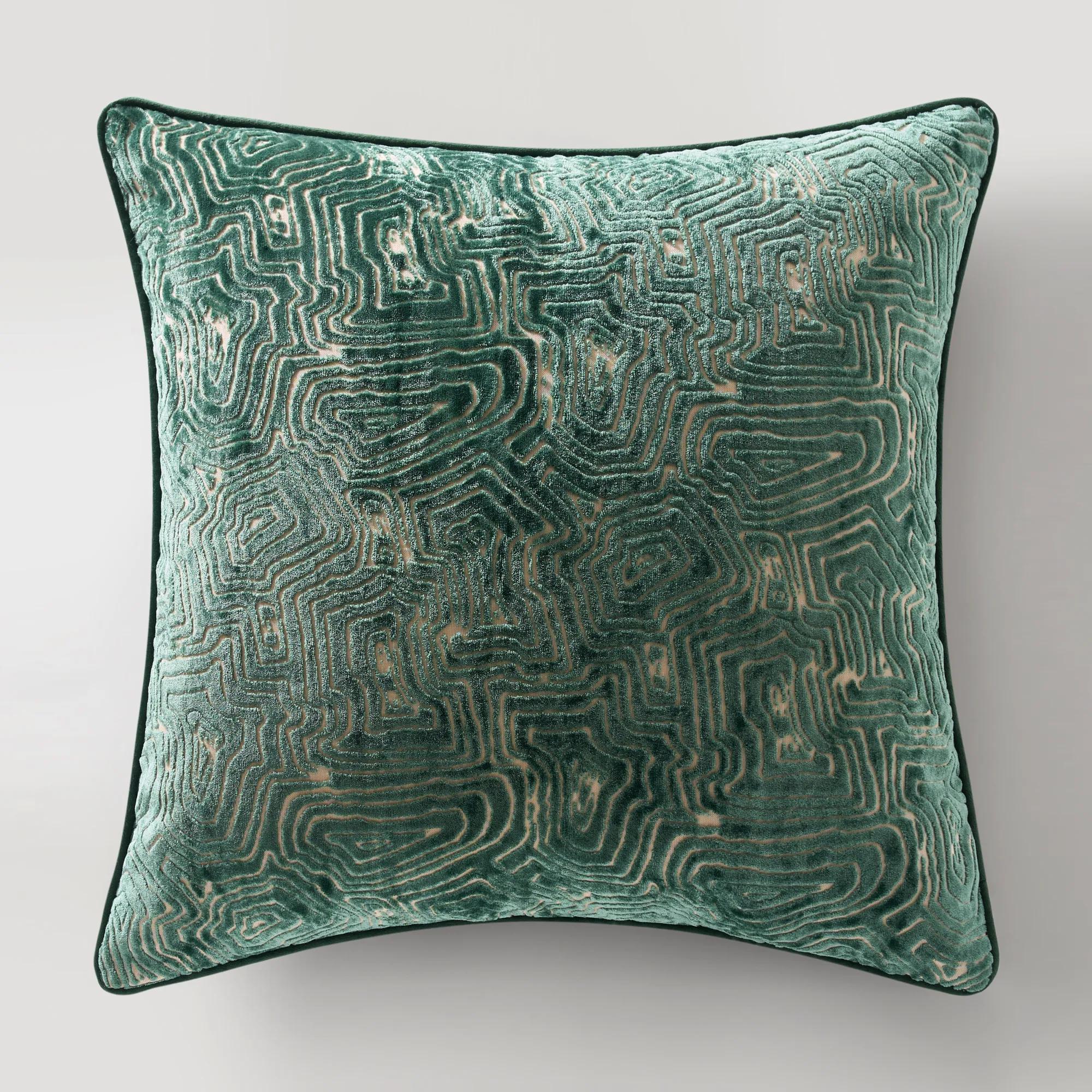 Geode Velvet Pillow 22" - Green
