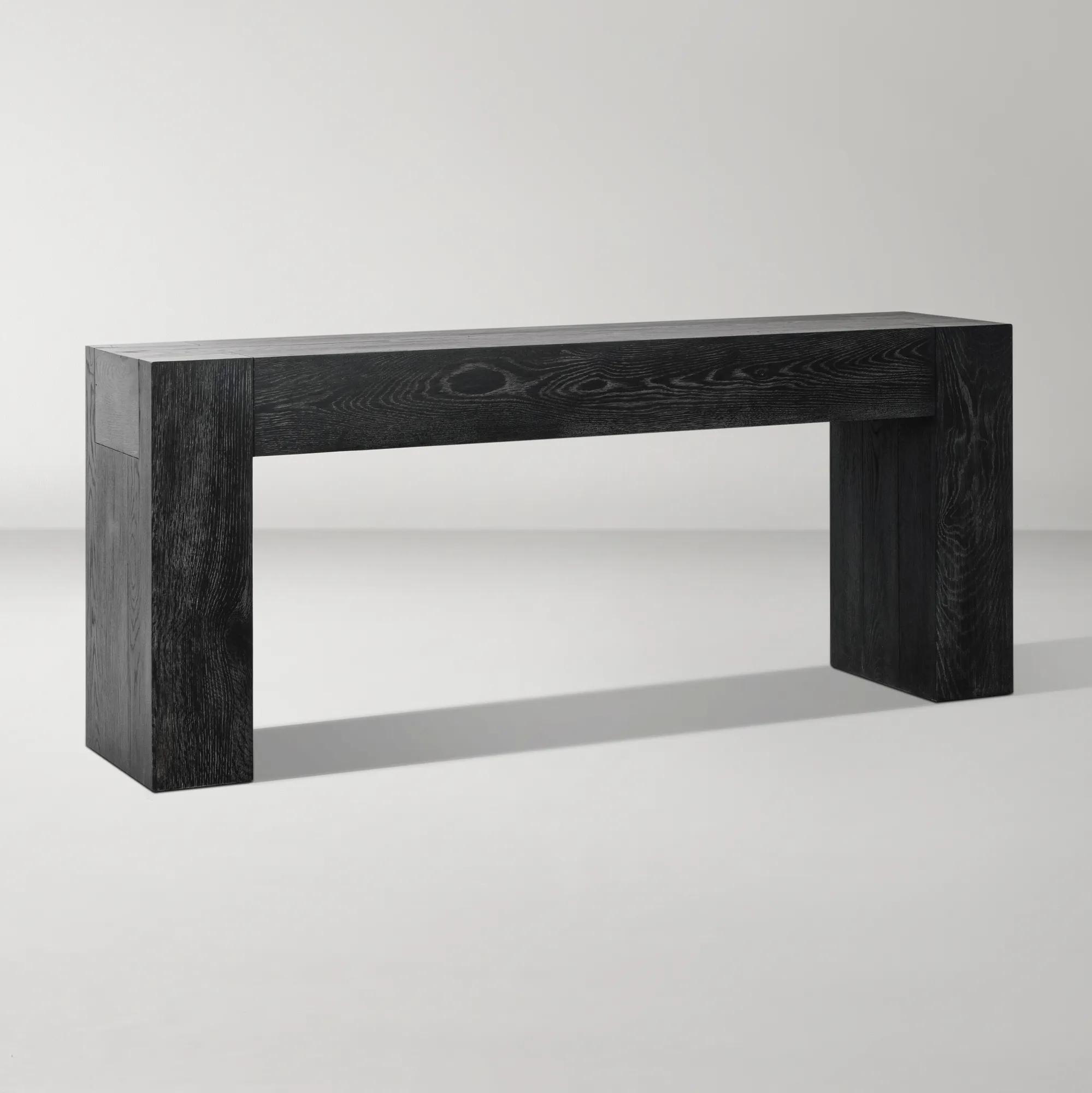 Bristol Reclaimed Oak 72" Console Table - Black