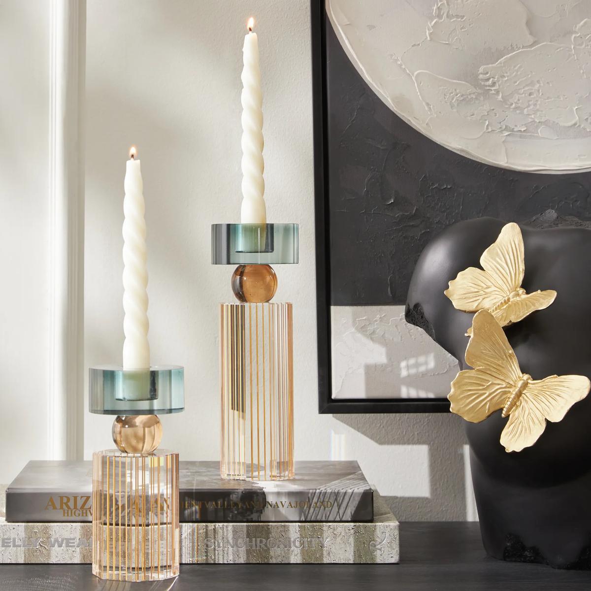 Cora Crystal Taper Holder