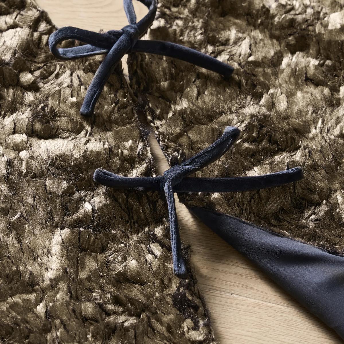 Celeste Metallic Faux Fur Tree Skirt 48" - Bronze