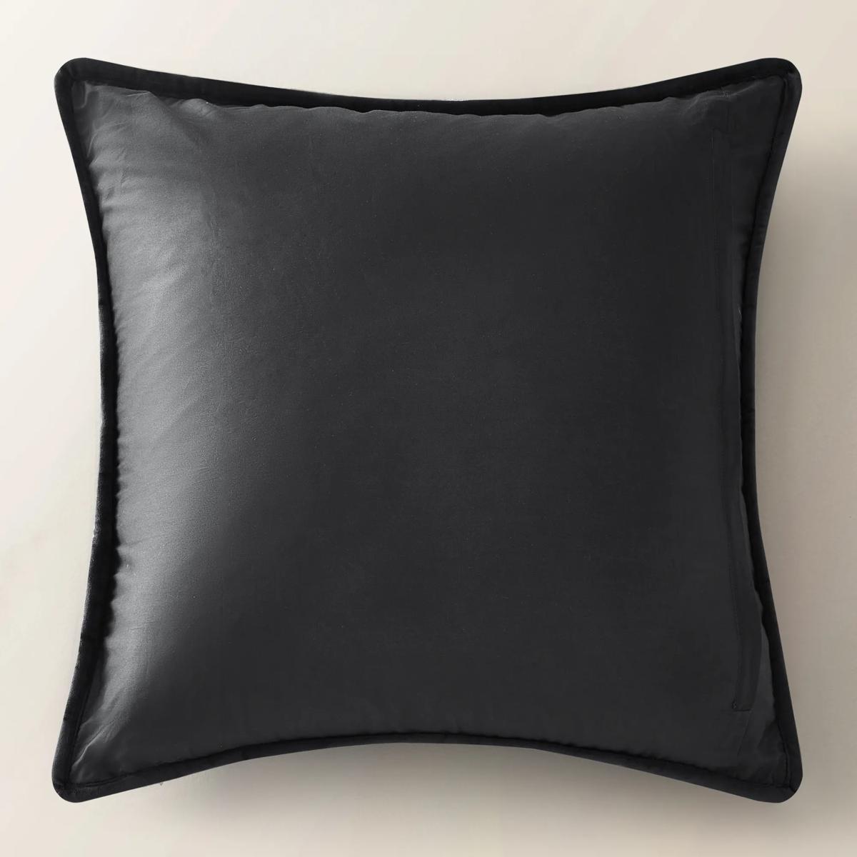 Madera Velvet Coverlet Set - Black