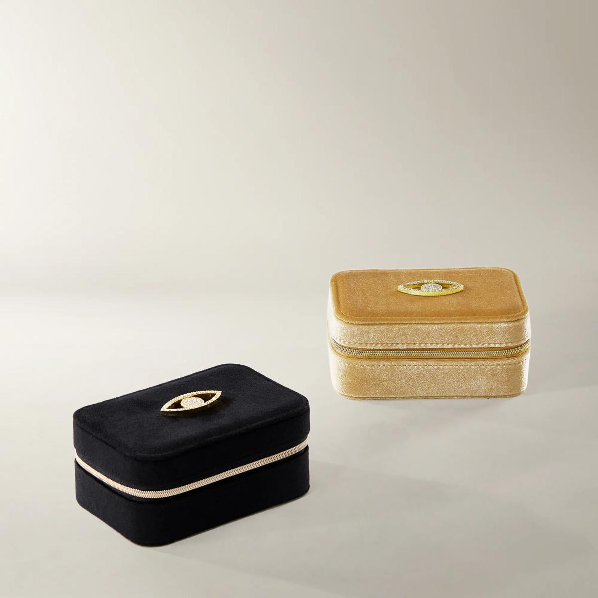Velvet Jewelry Case - Golden