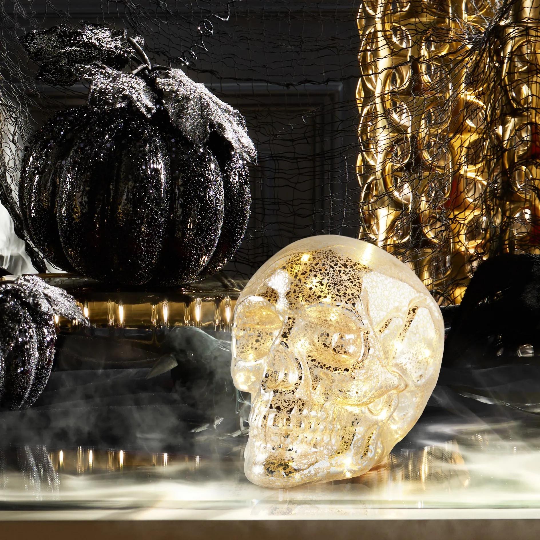 LED Glass Skull
