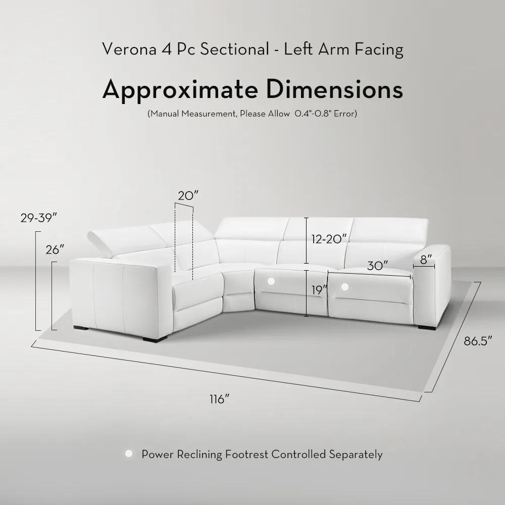Verona Reclining Leather Sectional