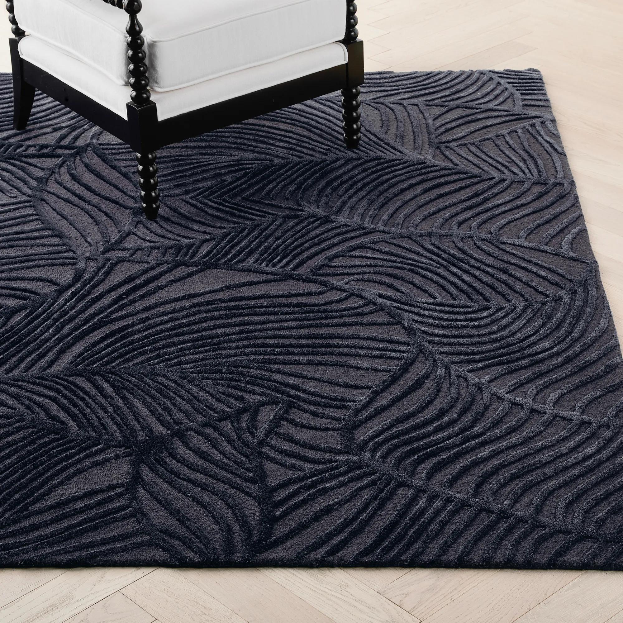 Palm Rug - Charcoal