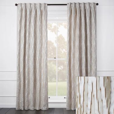 Minka Textured Natural Curtain - Custom
