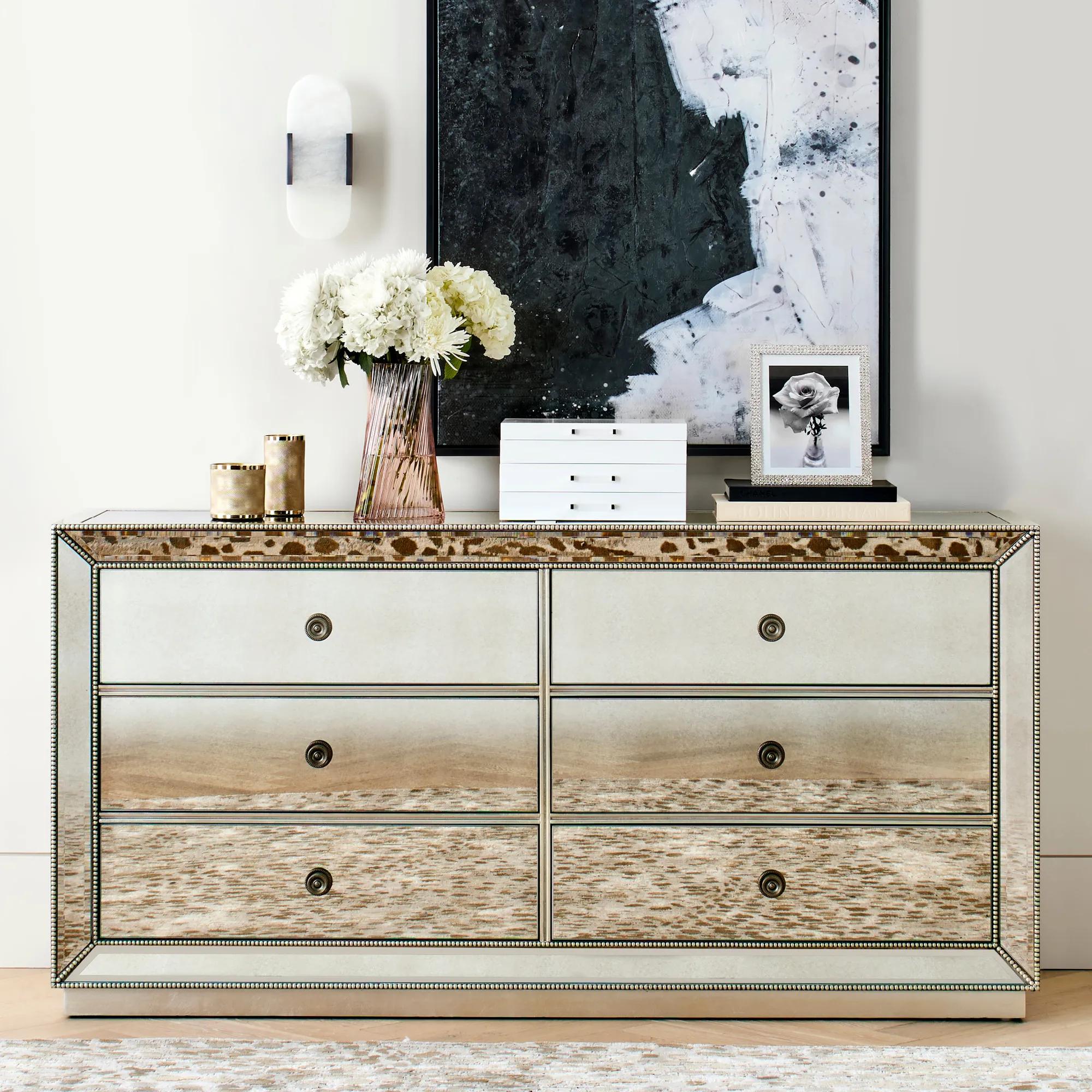 Omni Mirrored 6 Drawer Chest