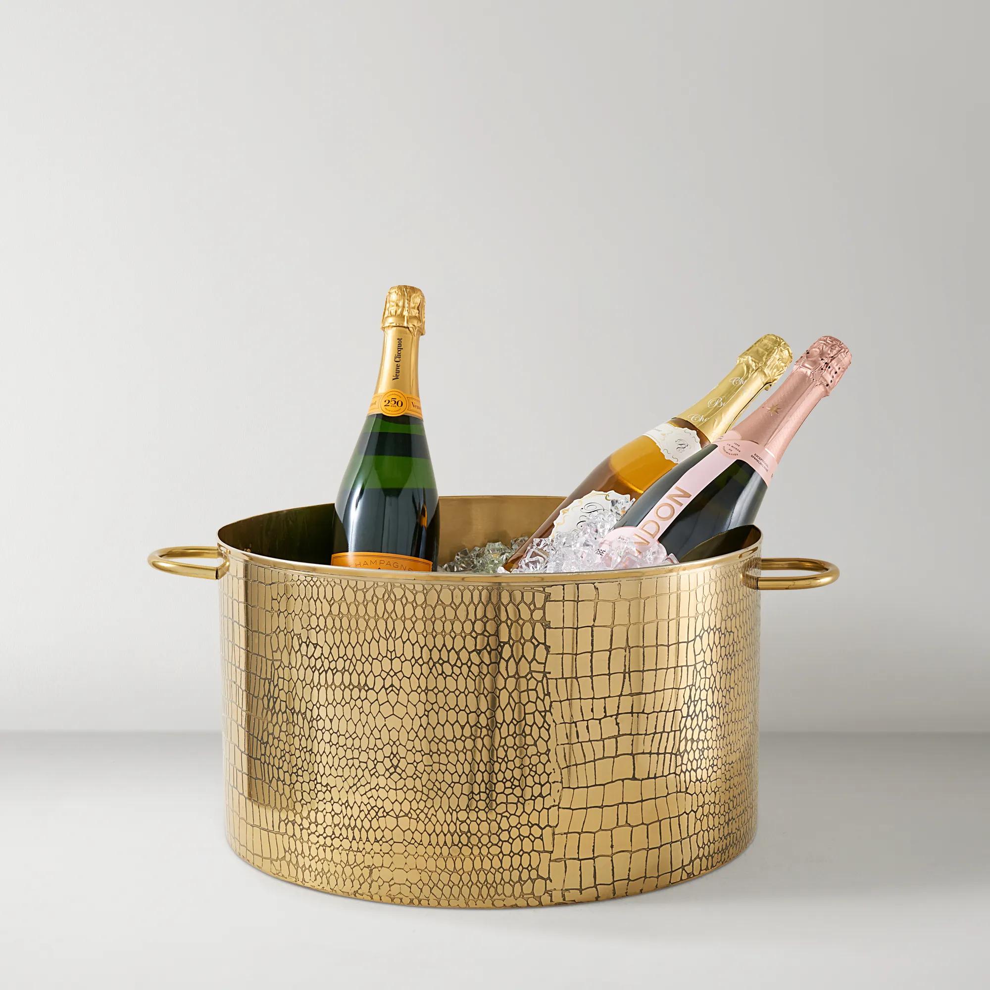 Croc Embossed Wine Bucket