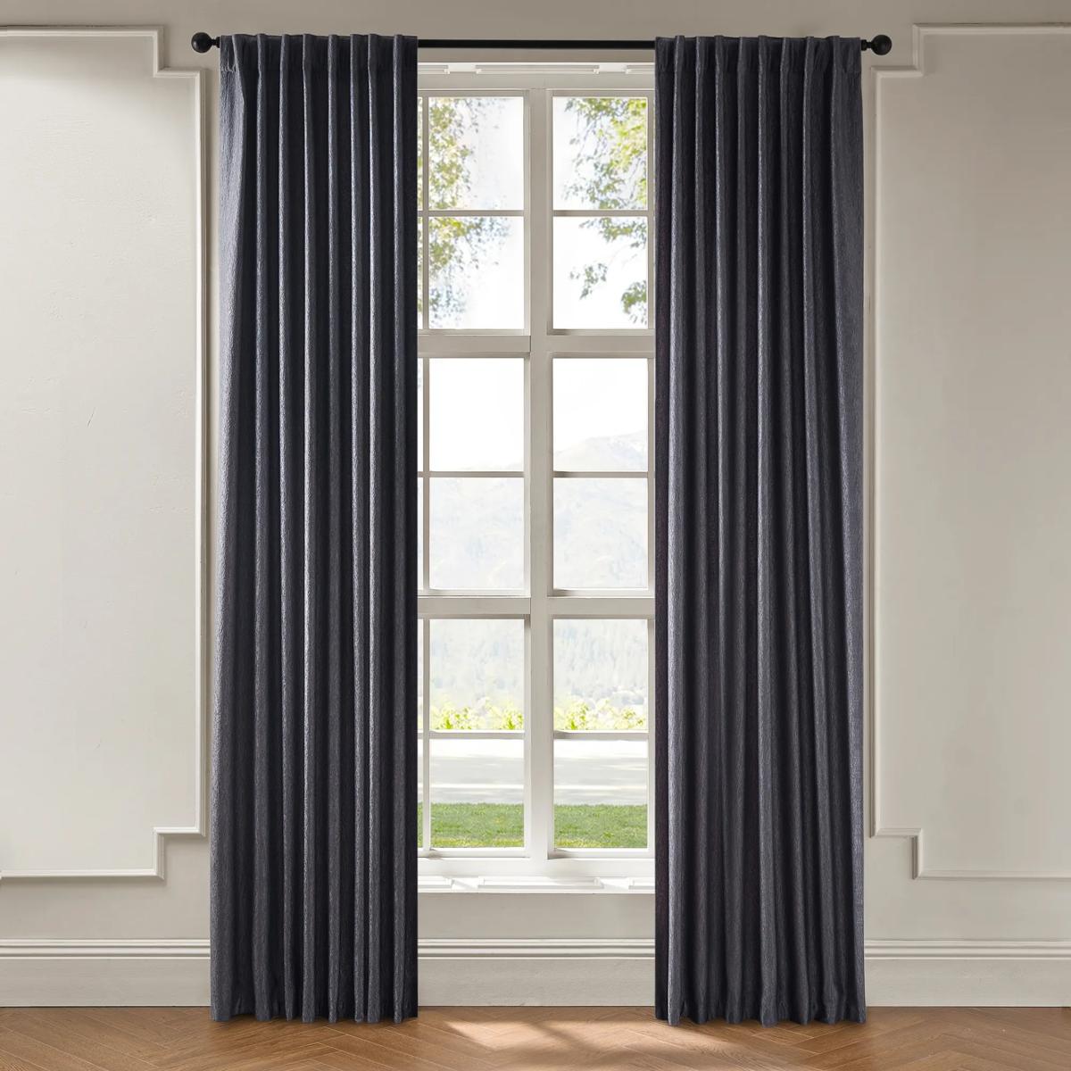 Anson Textured Curtain - Charcoal