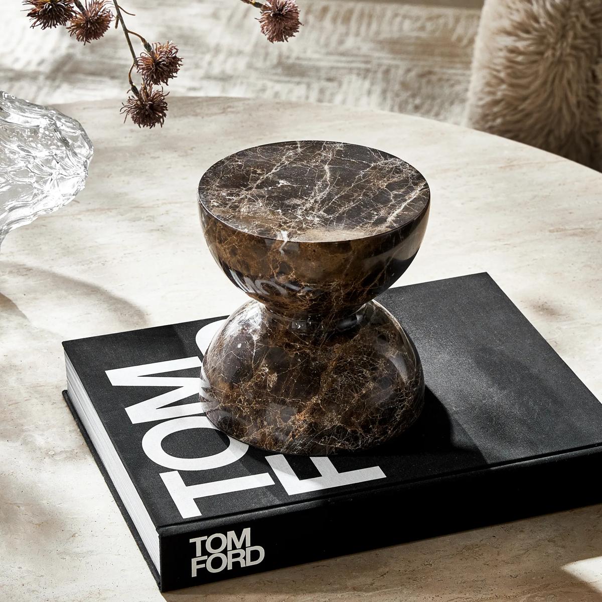 Hourglass Marble Object - Brown