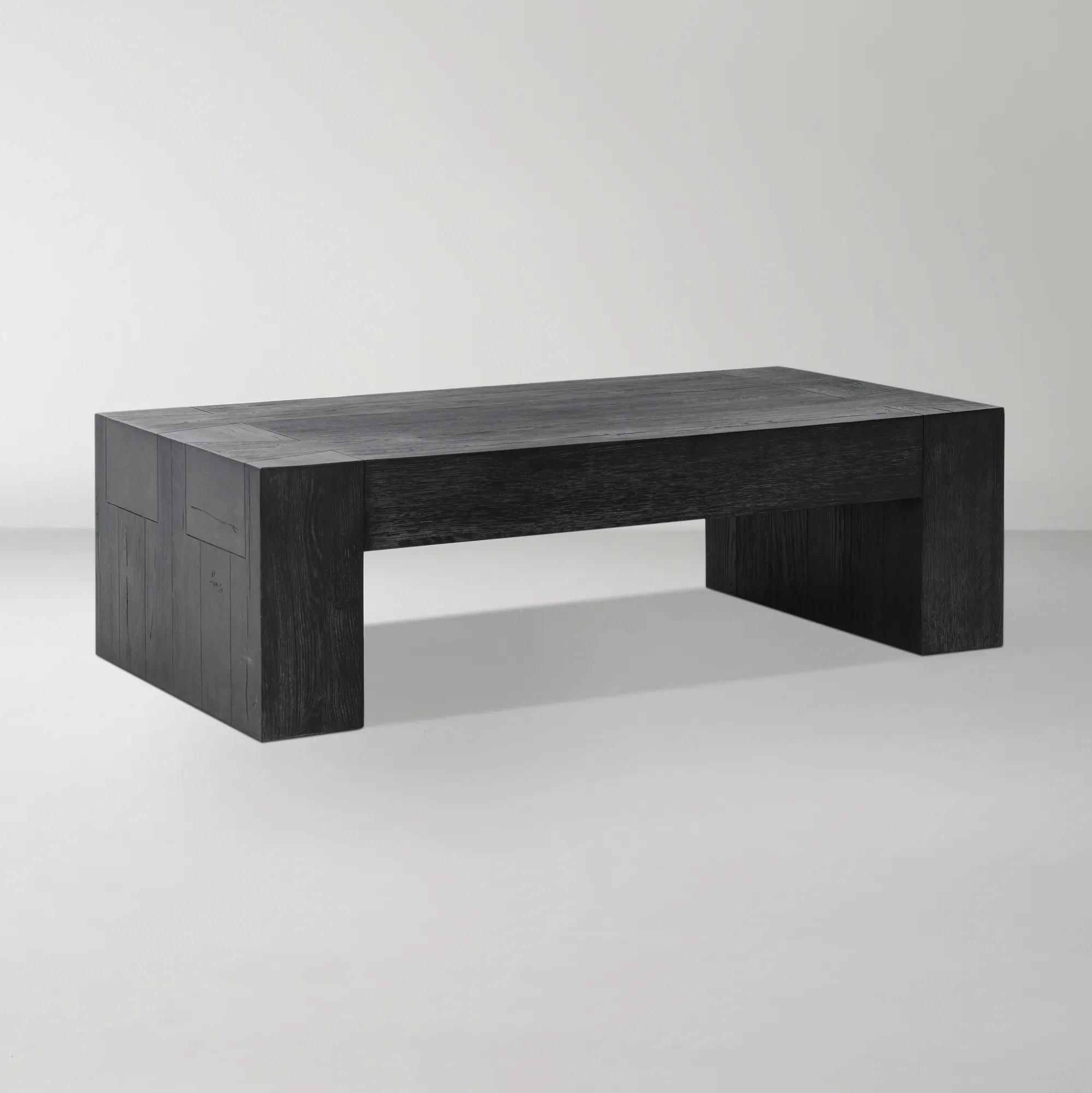 Bristol Reclaimed Oak 60" Coffee Table - Black