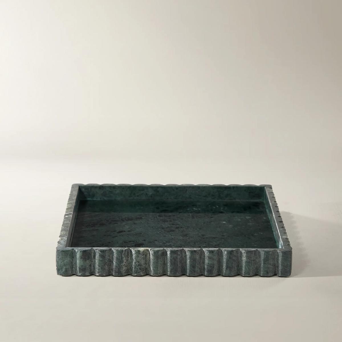 Scallop Tray - Emerald Marble