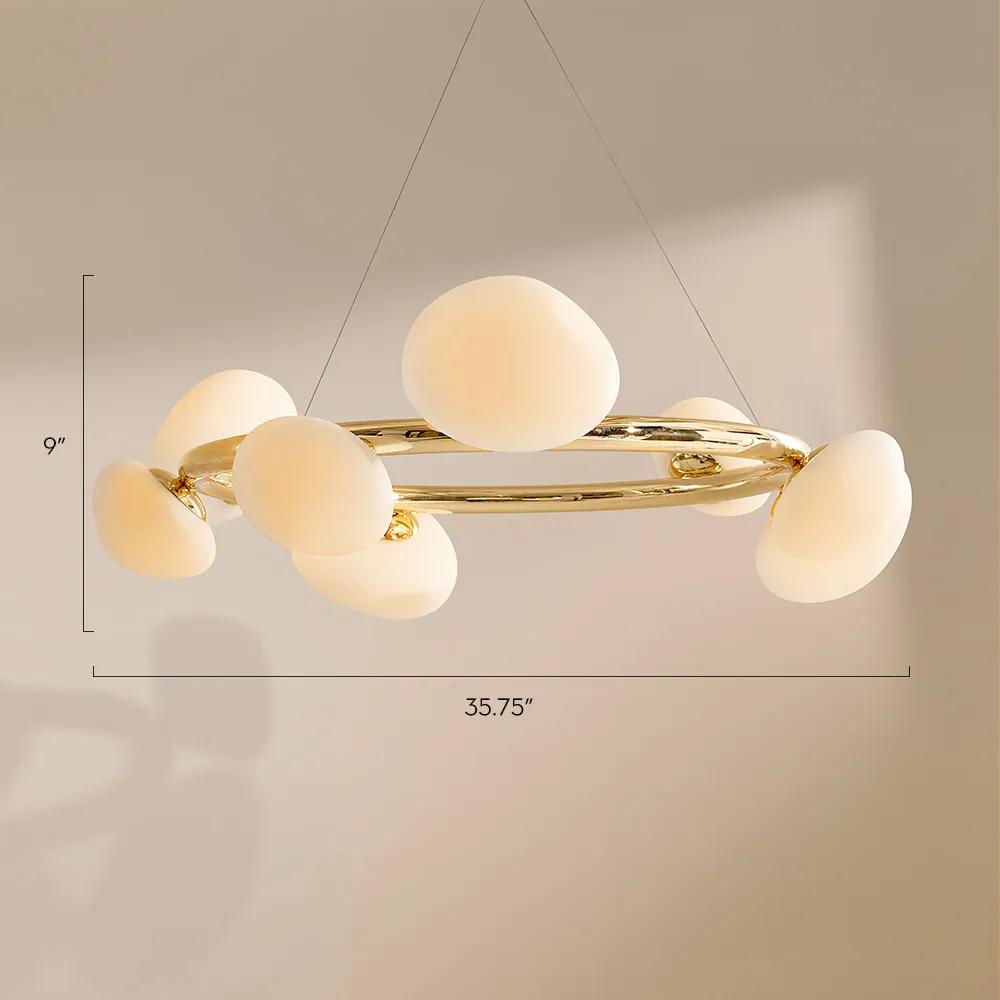 Radiante LED Globe Chandelier - Polished Gold