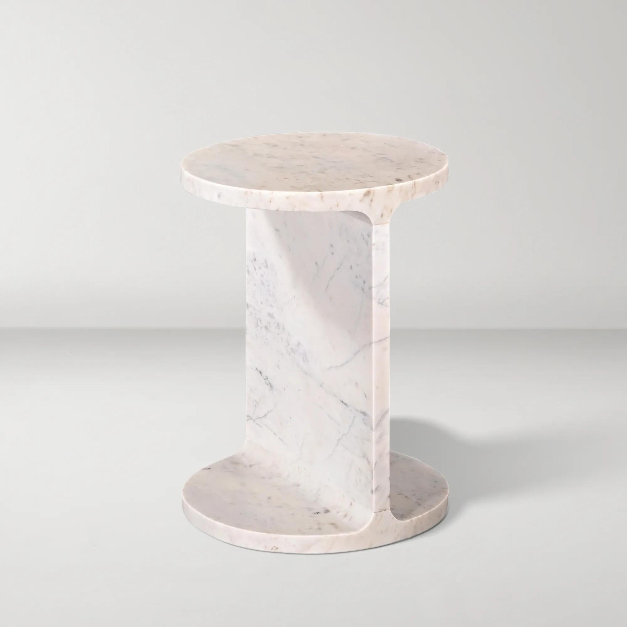 Emmett White Accent Table - White