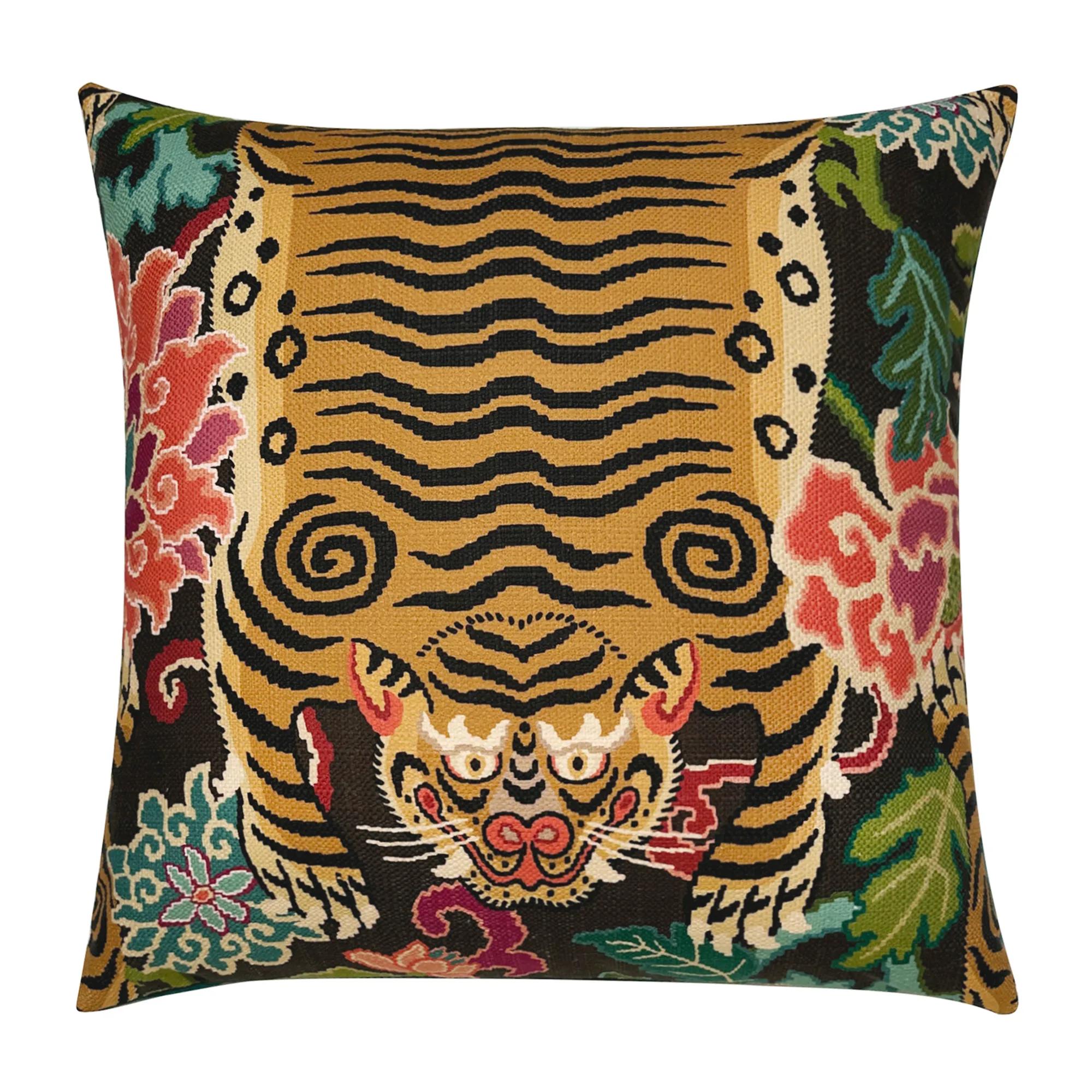 Velvet Tiger Accent Pillows