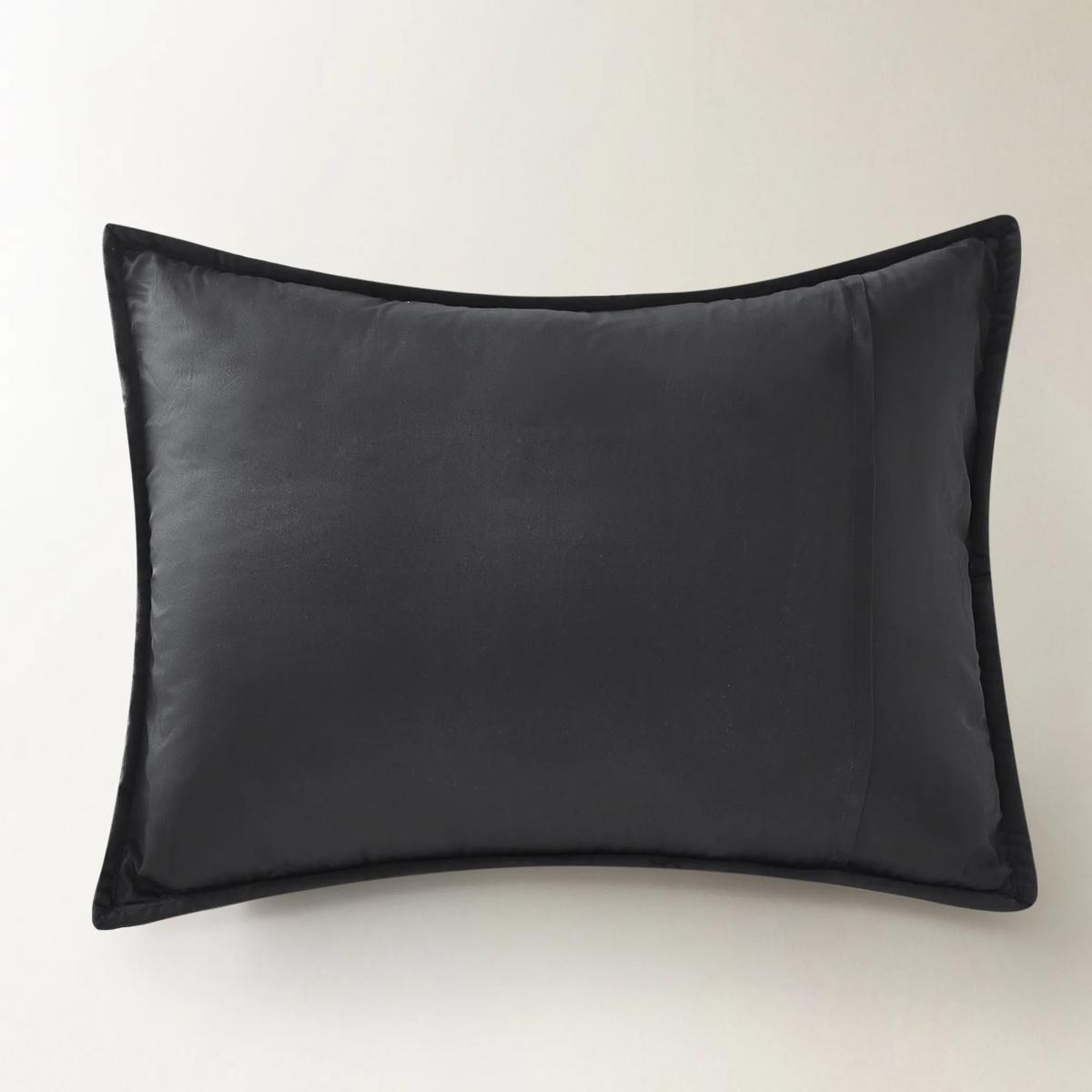 Madera Velvet Coverlet Set - Black