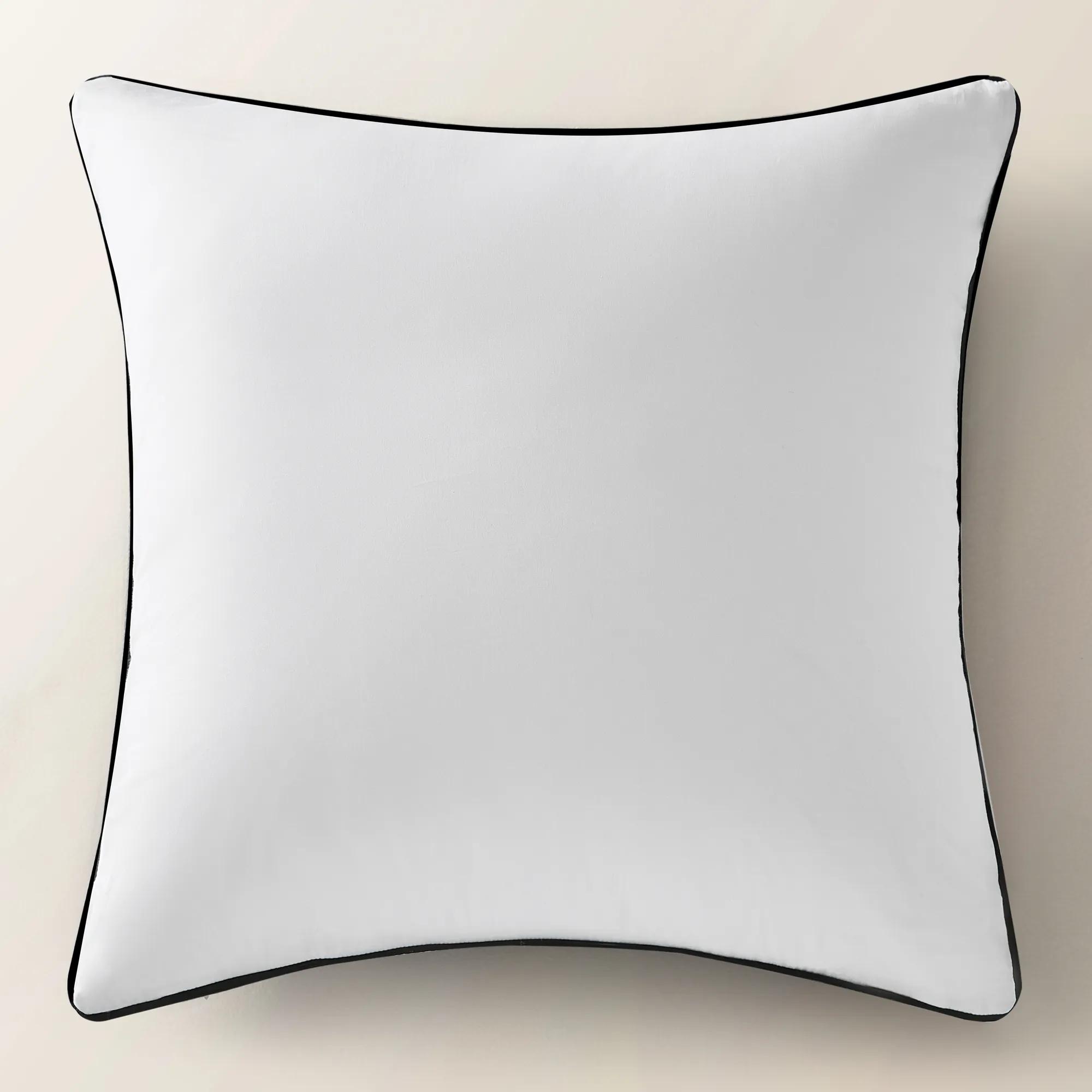 Sarla Contrast Cotton Percale Bedding Set - White/Black