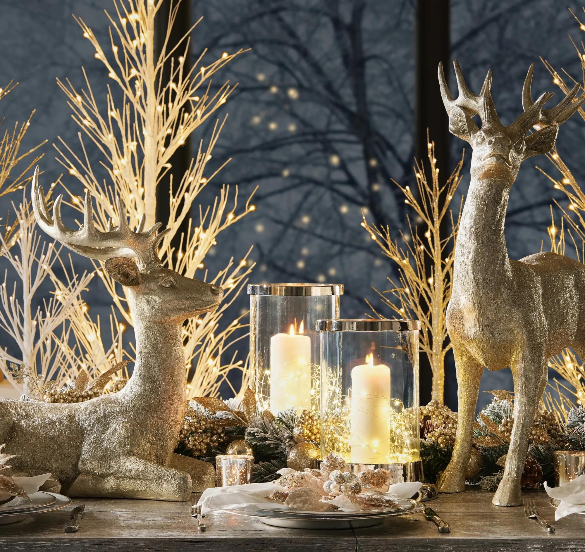 Majestic Deer Champagne Resin 32"