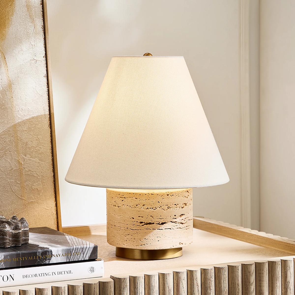 Arden Travertine Table Lamp