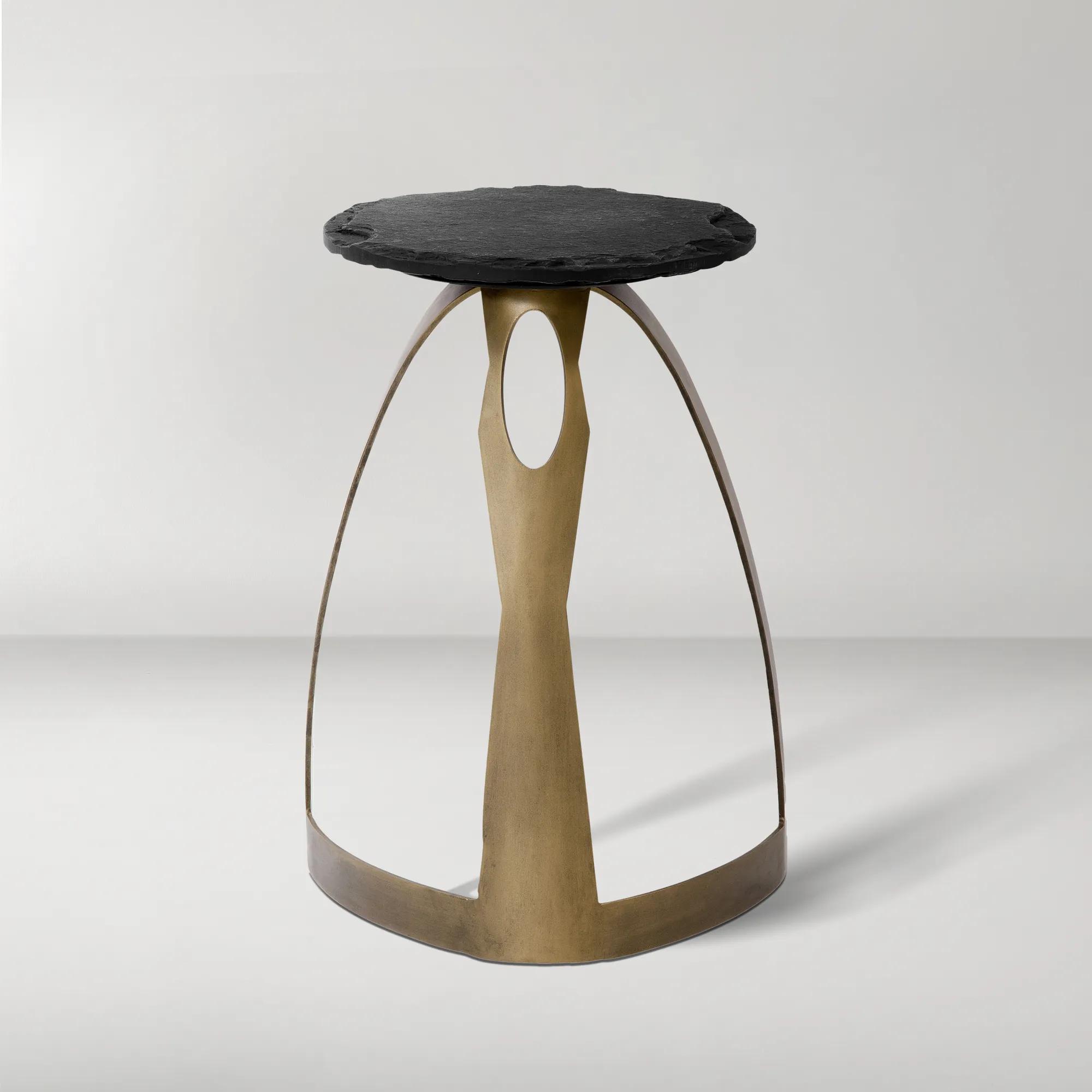 Vaughan Accent Table - Brass