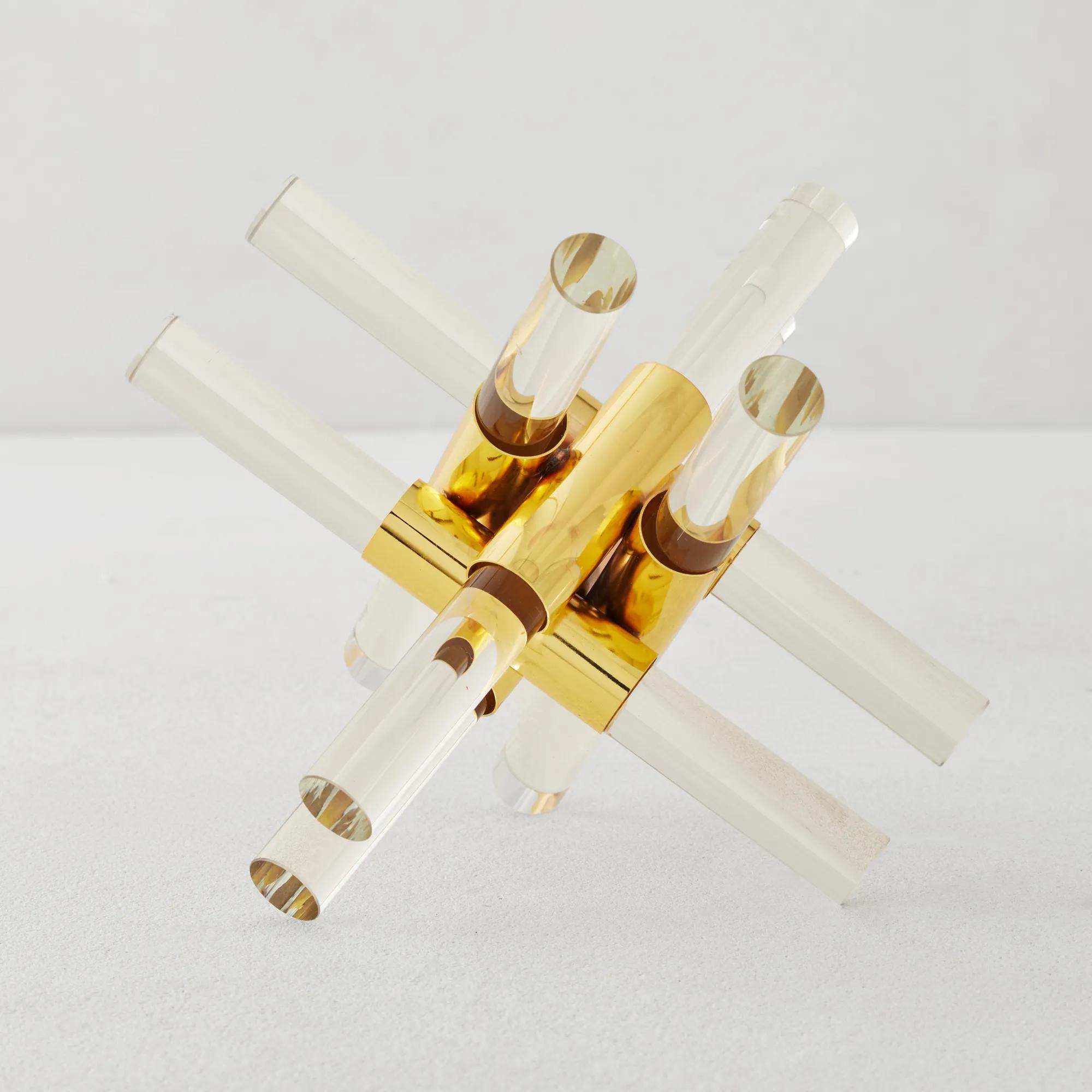 Glass & Gold Decorative Object