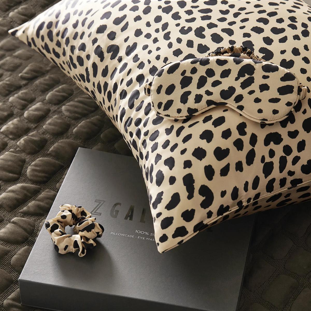 Silk Pillow Case & Mask Set Cheetah