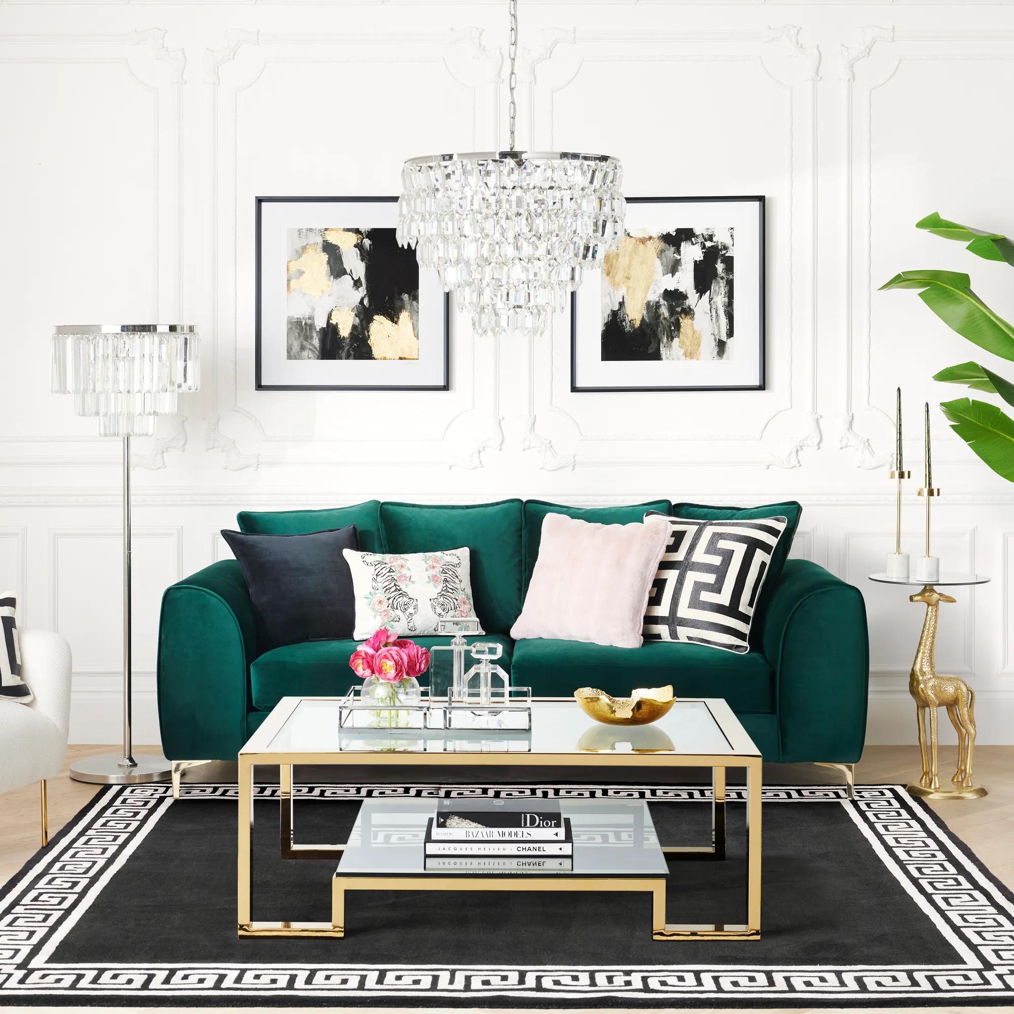 Greek Key Rug - Black/Ivory