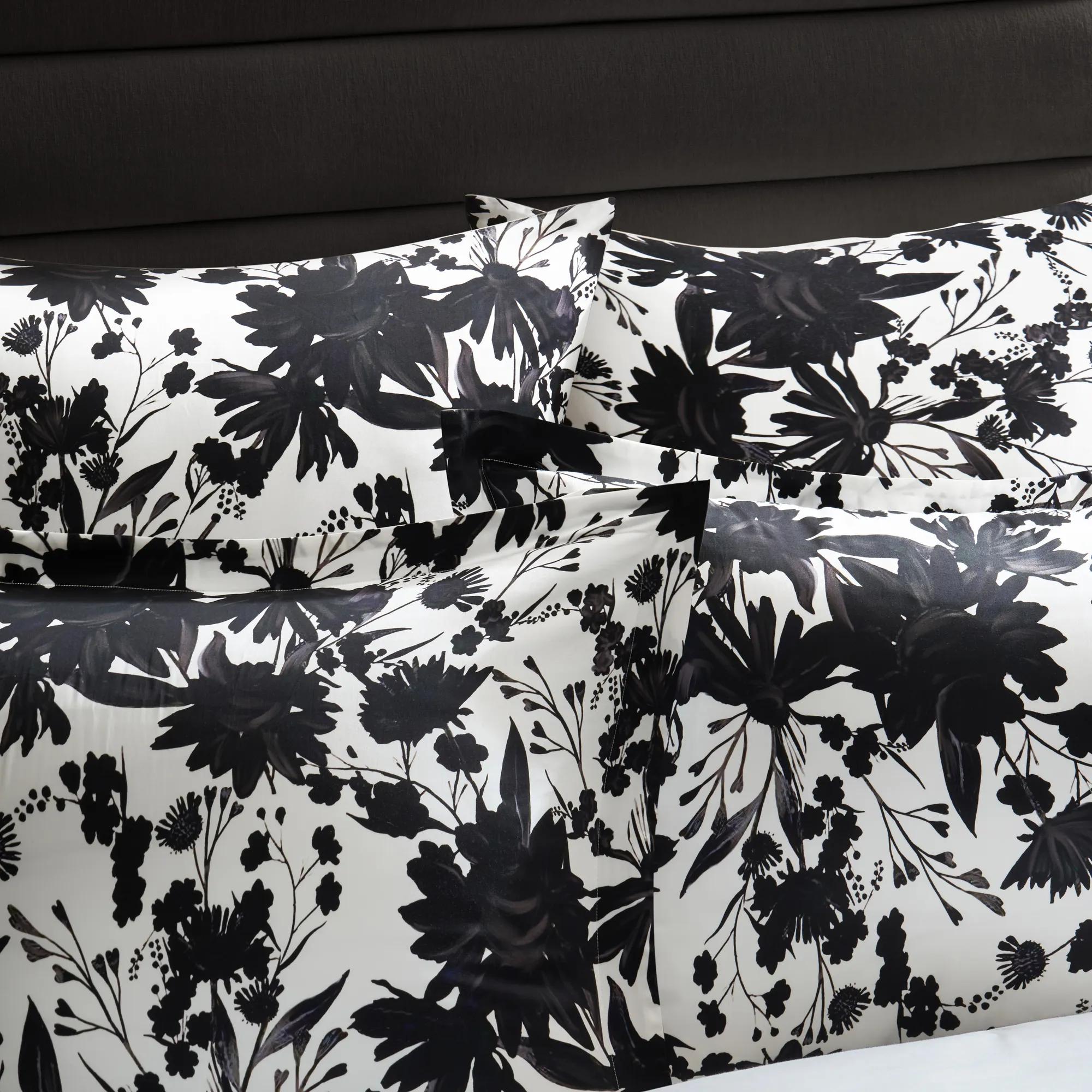 Flora Bedding Set - Black/White