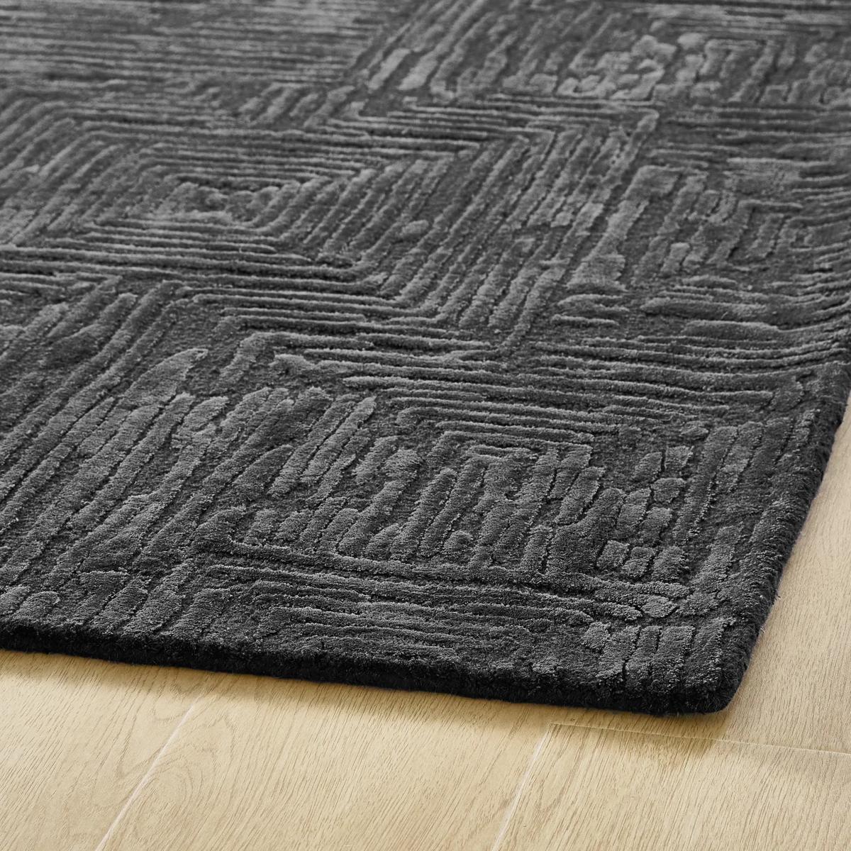 Andra Dimensional Rug - Charcoal