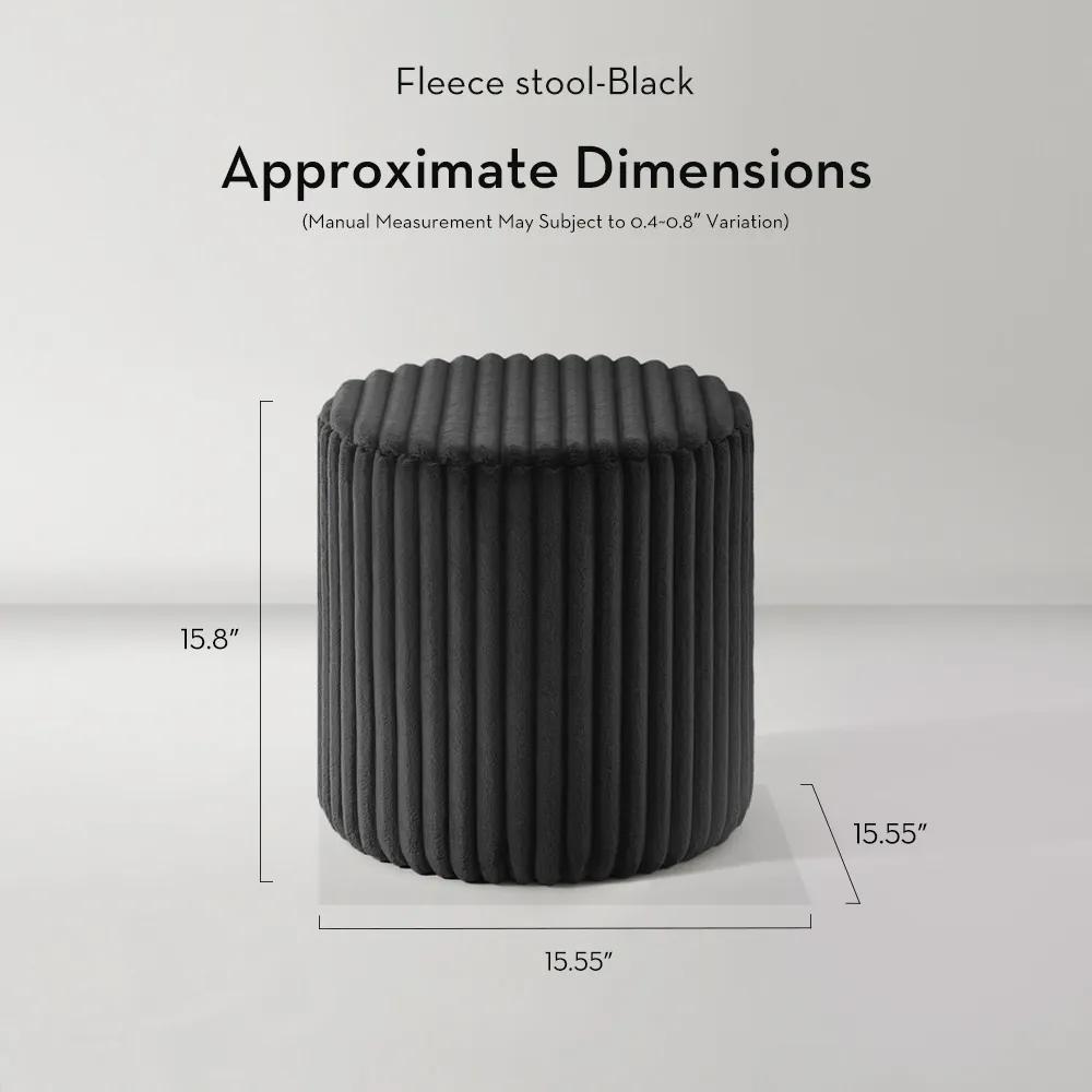 Fleece Stool - Black