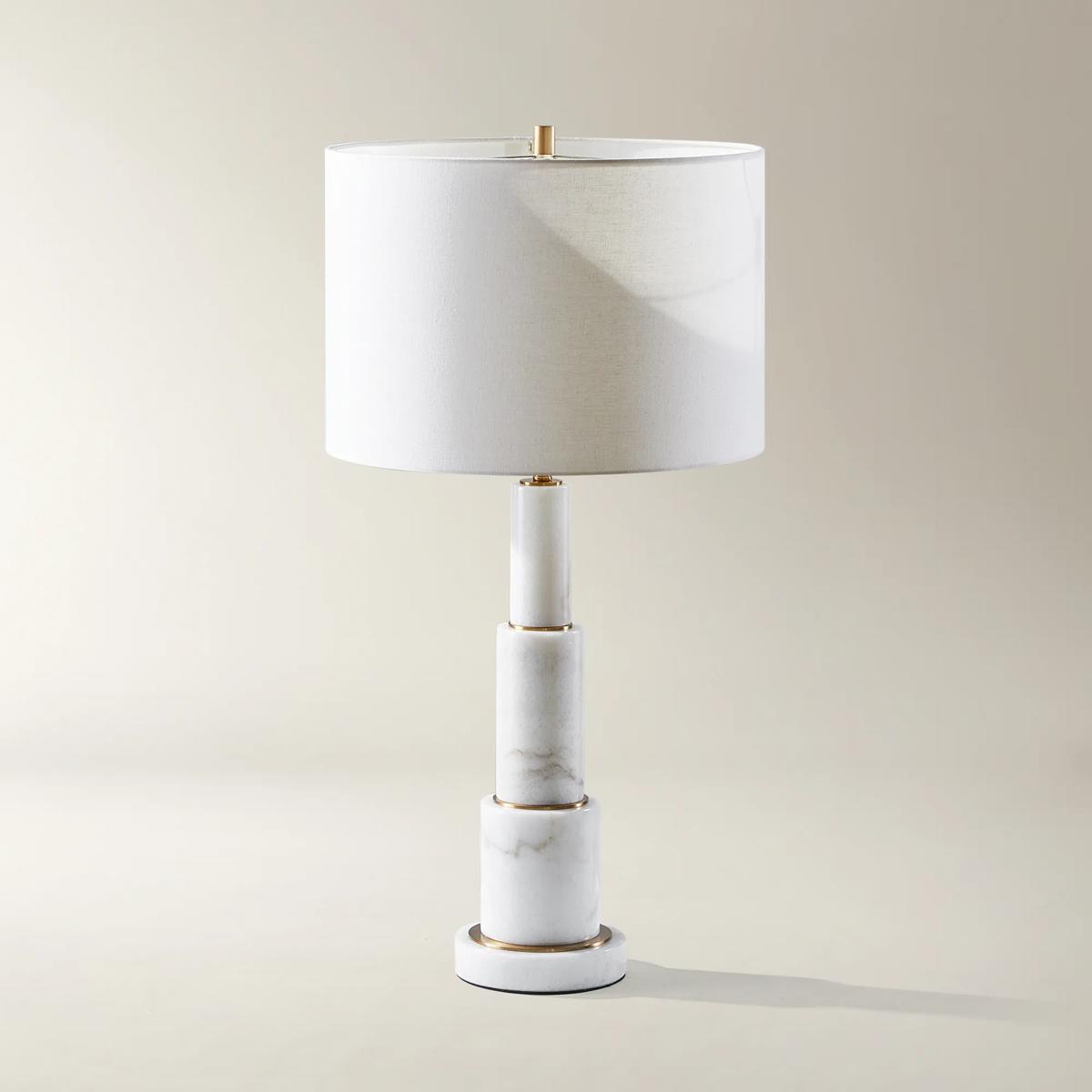 Adair Marble Table Lamp - White