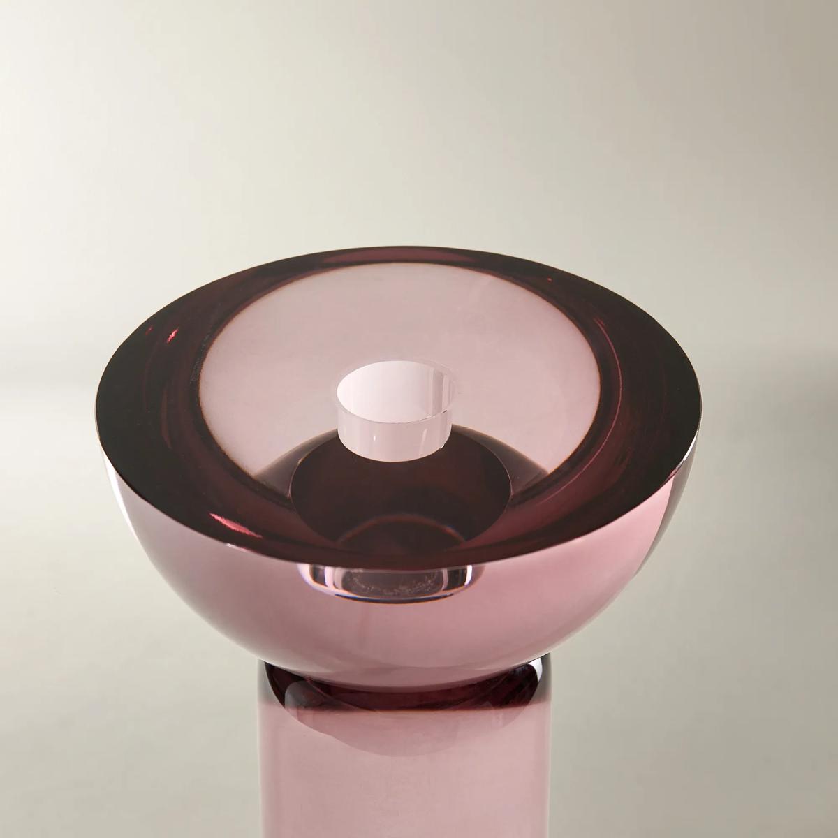 Rose' Crystal Taper Holder
