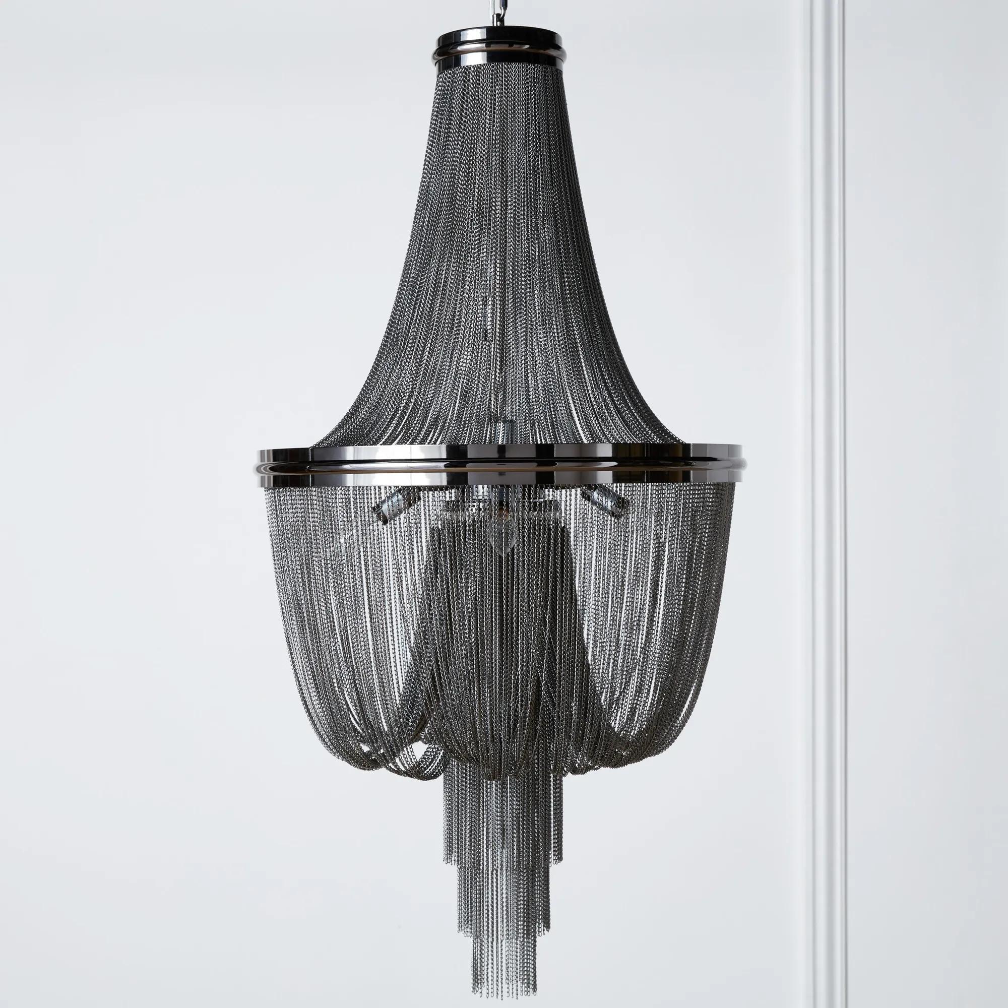 Rue Metal Chain Chandelier 40