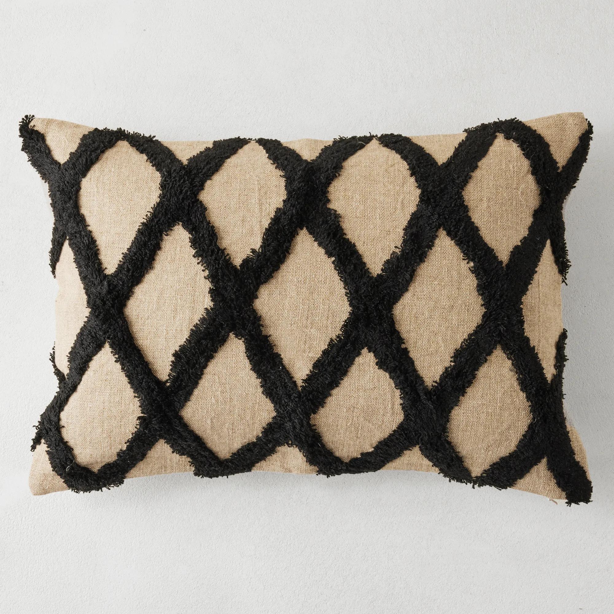 Barton Lumbar Pillow 14" x 20" - Black