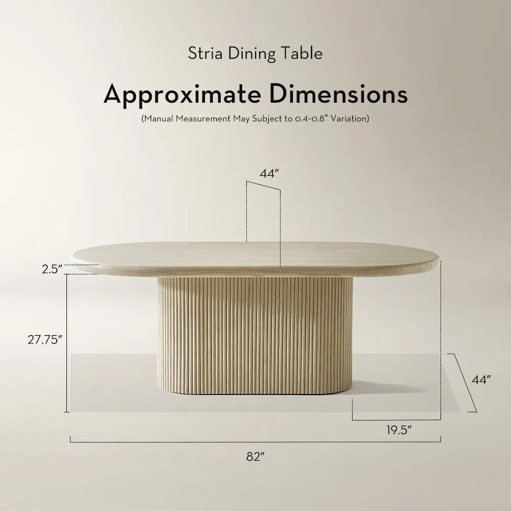 Stria Oval Dining Table (82