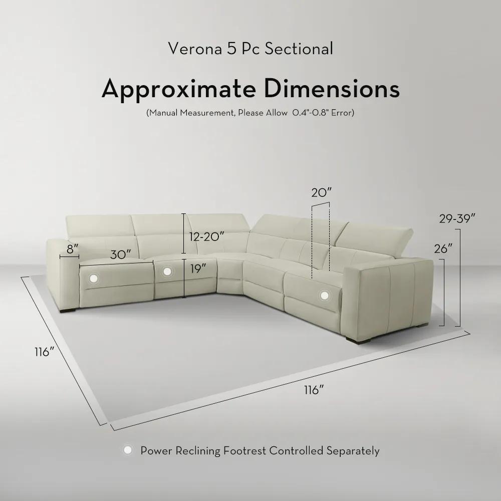 Verona Reclining Leather Sectional