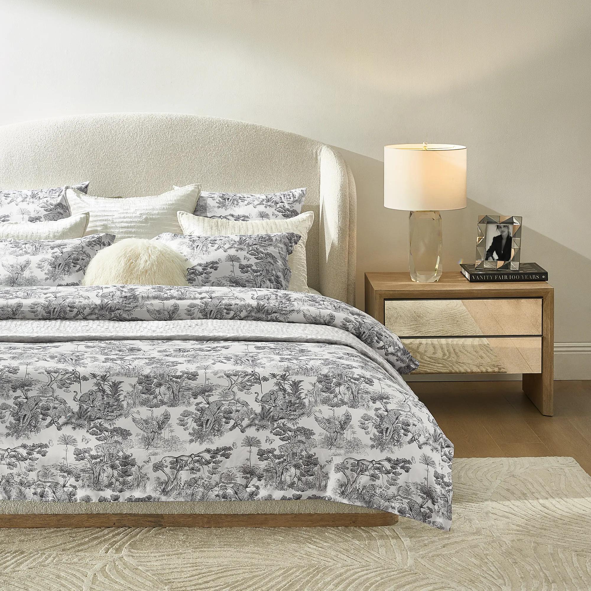 Jungle Toile Bedding Set - Ivory/Black
